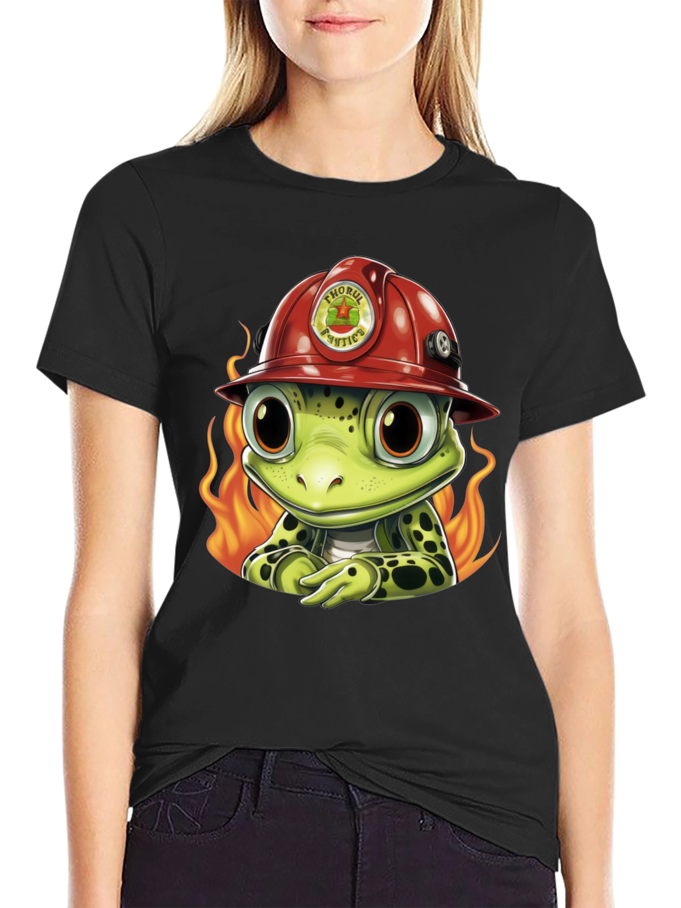 Black Frog Firefighter T-Shirt view 2