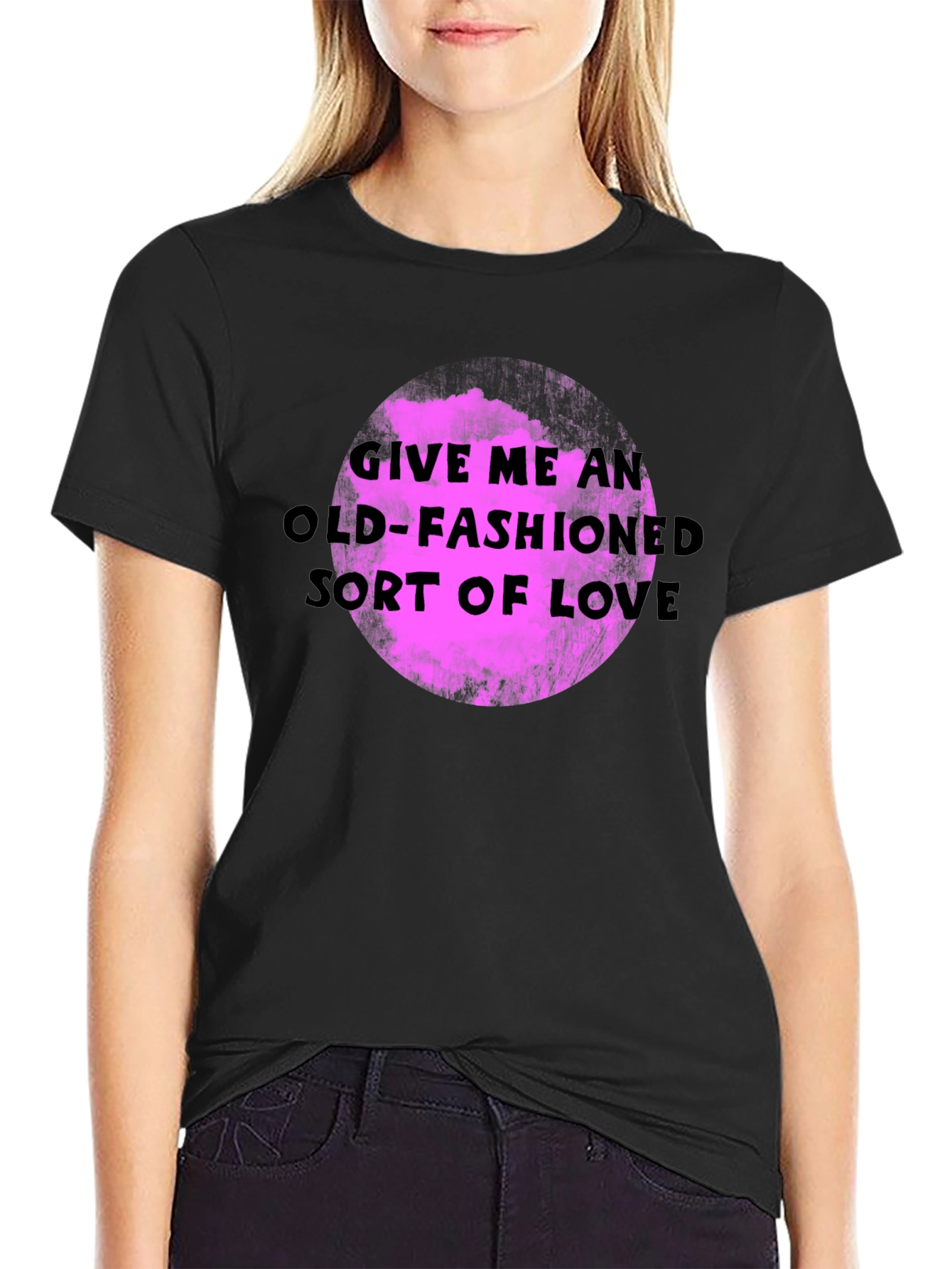 Black Old-Fashioned Love Graphic T-Shirt view 2