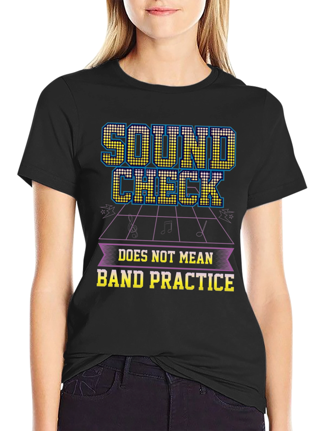 Black Sound Check Band Practice T-Shirt view 2