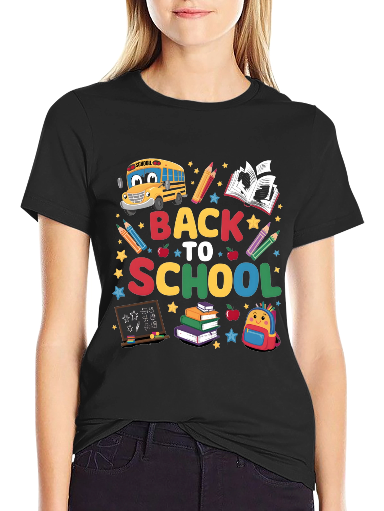 Black Back to School Graphic Tee - Unisex view 2