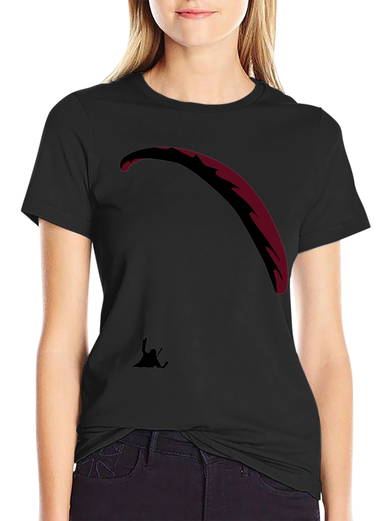 Black Black Paragliding T-Shirt - Adventure Ready! view 2