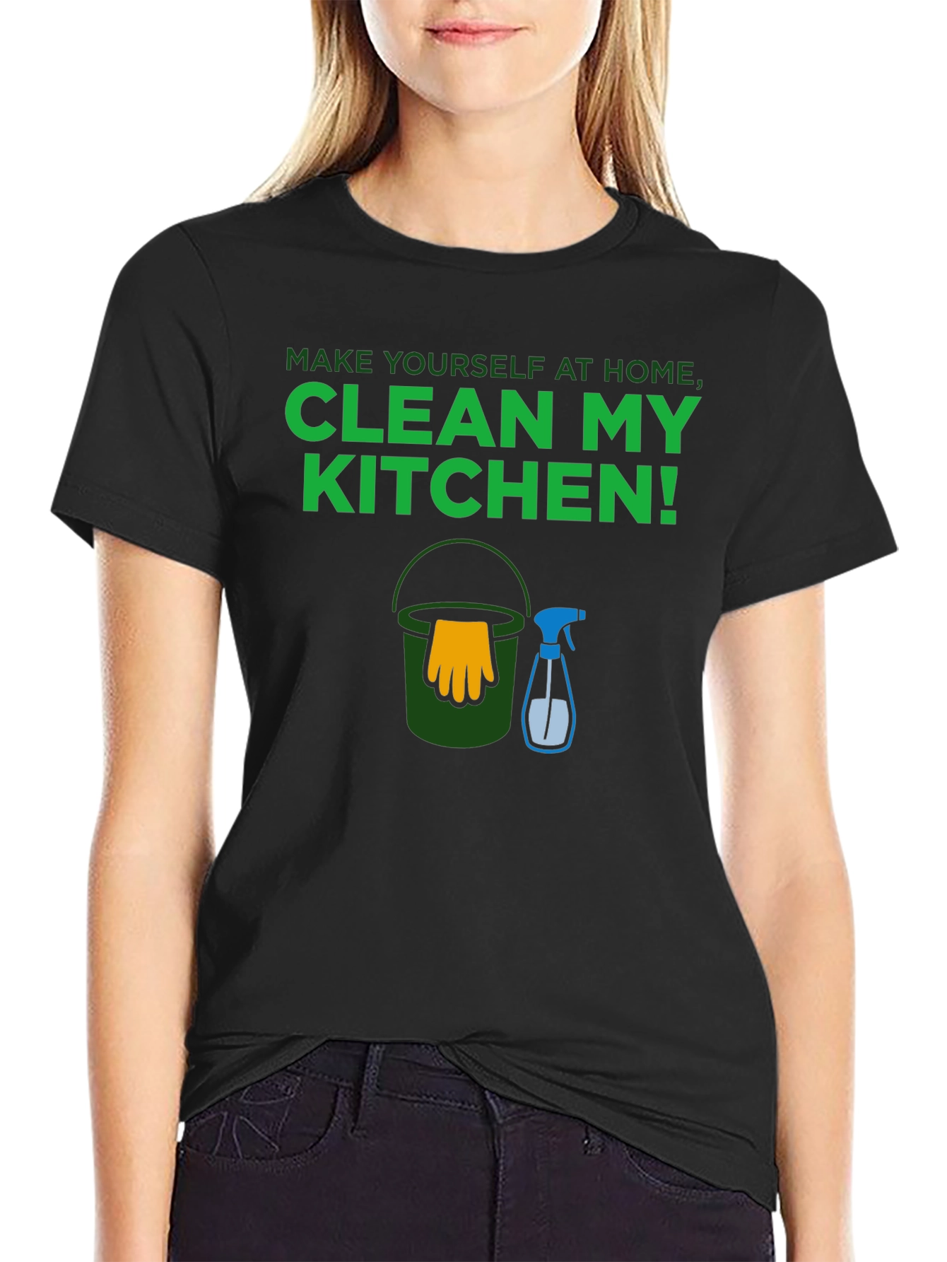 Black Clean My Kitchen Graphic Tee view 2