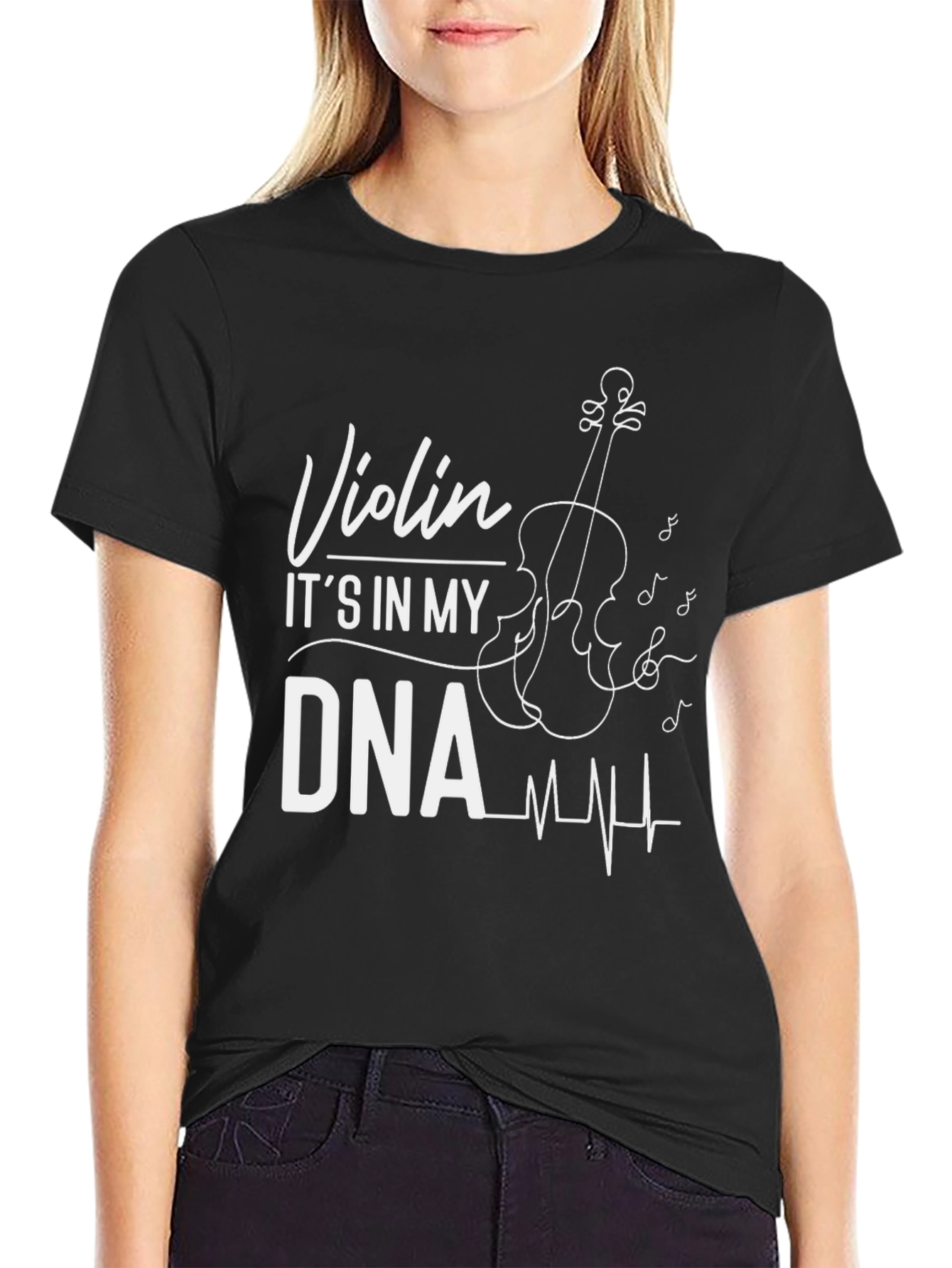 Black Violin DNA Black Graphic Tee - Musician Gift view 2