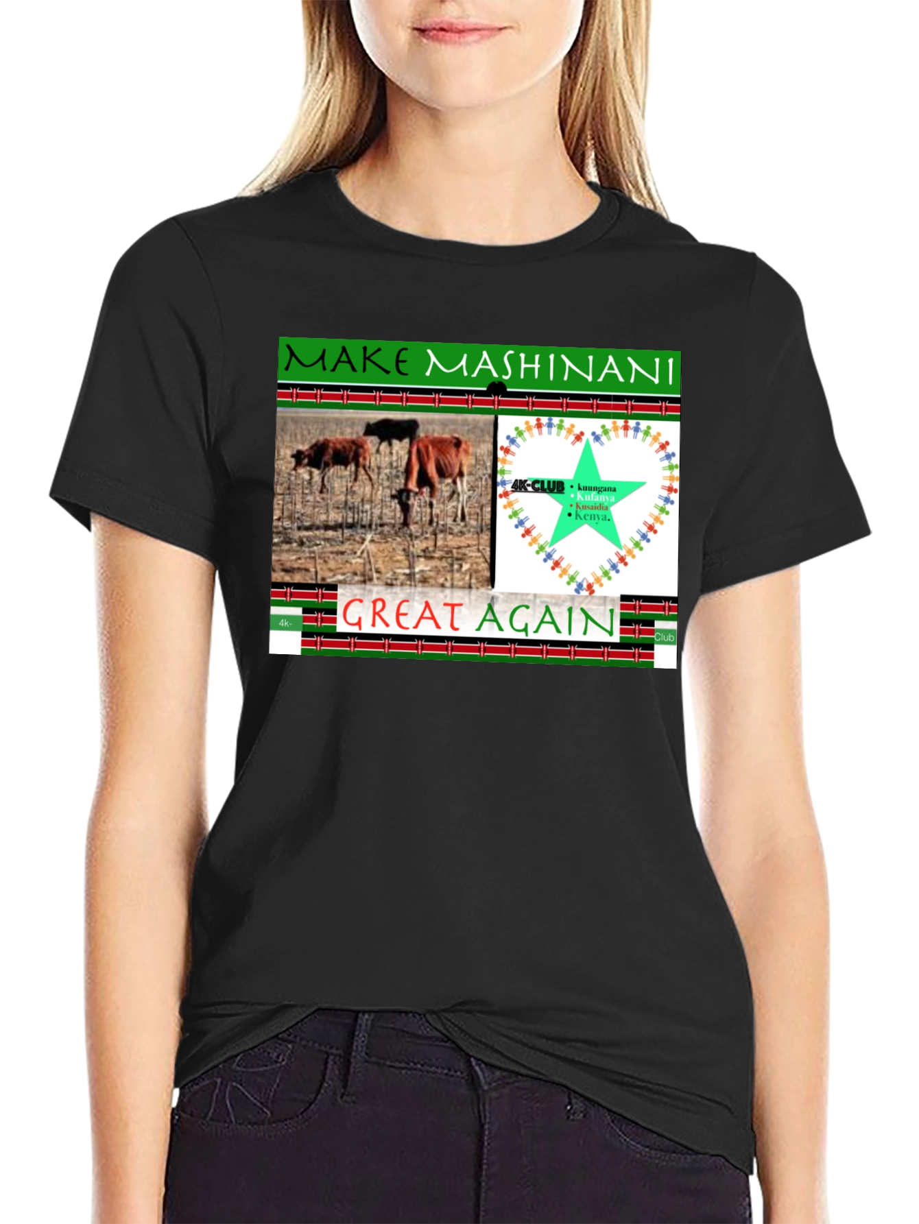Black Make Mashinani Great Again Graphic Tee view 2