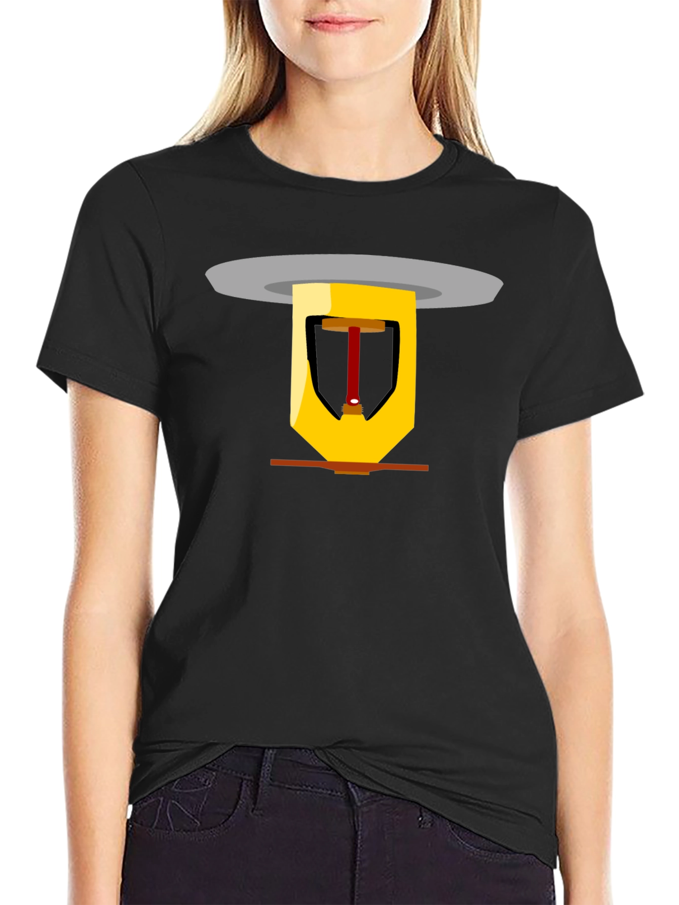Black Fire Safety T-Shirt view 2