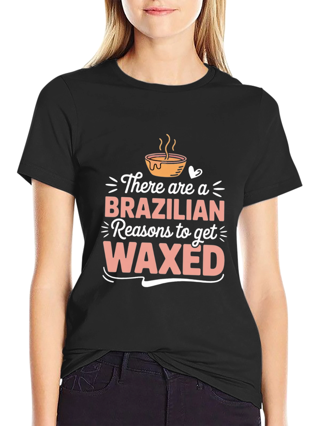 Black Brazilian Wax T-Shirt Funny Spa Day Tee view 2