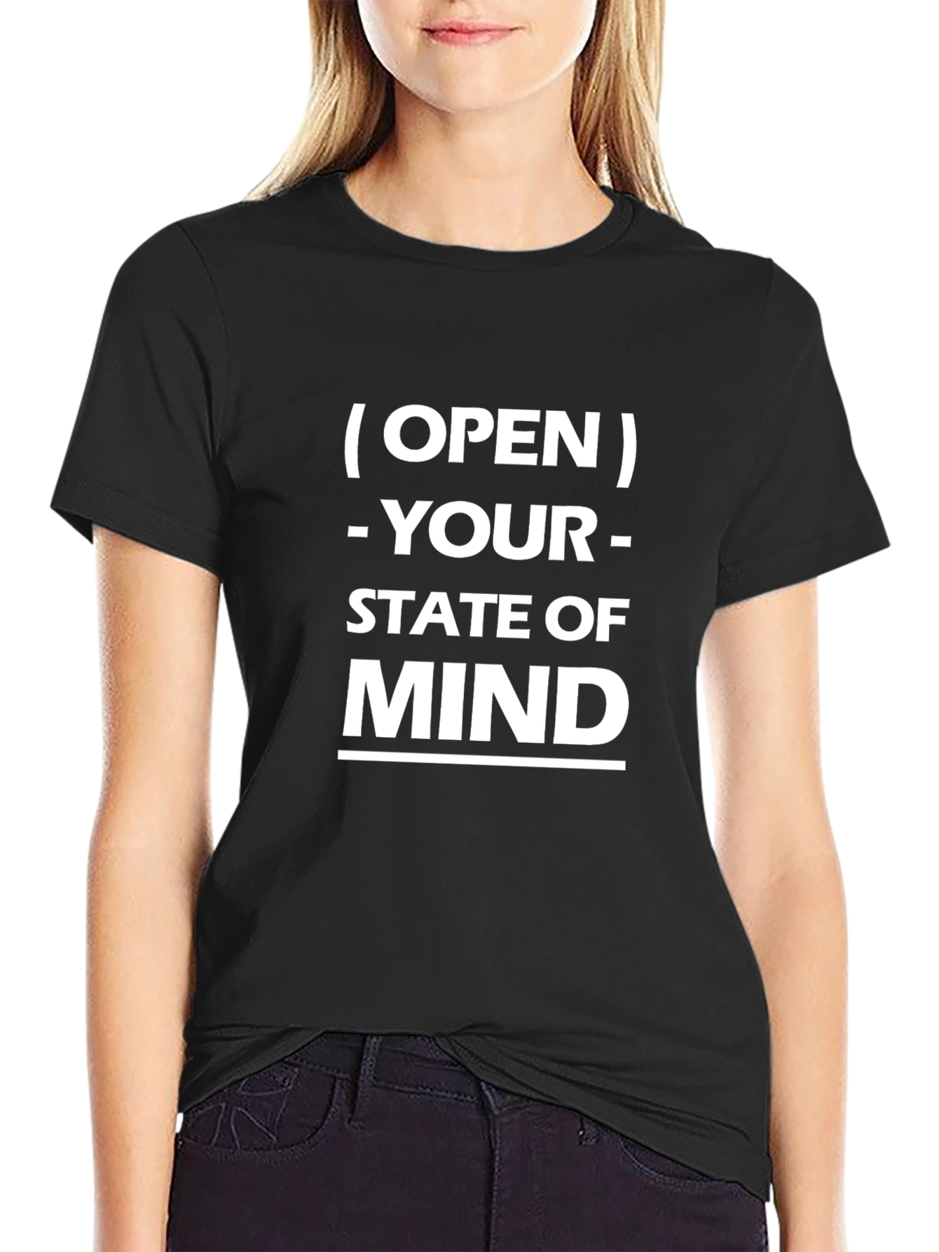Black Open Your State of Mind Black Graphic Tee view 2