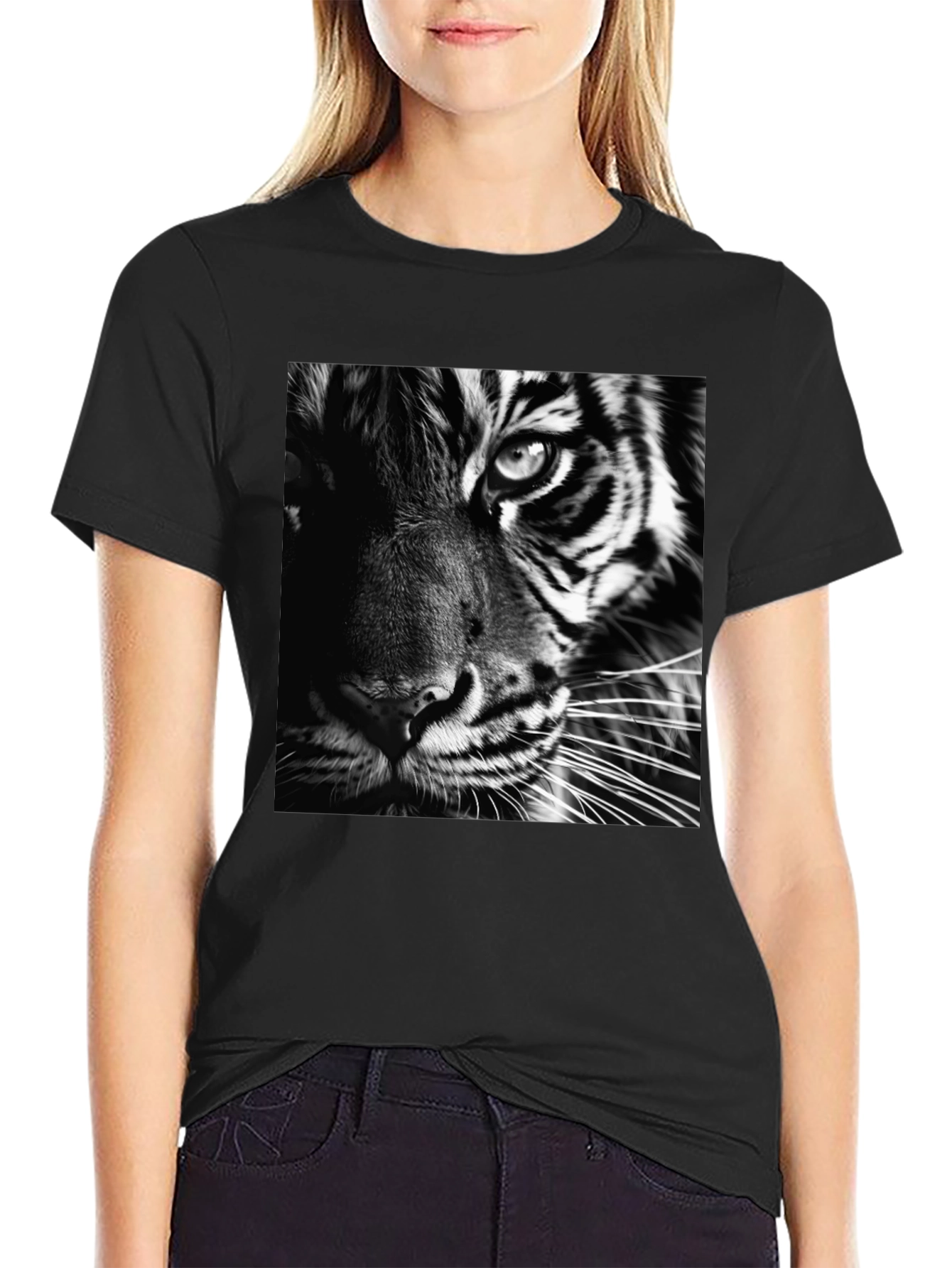 Black Black Tiger Graphic Tee - Men's Fashion view 2
