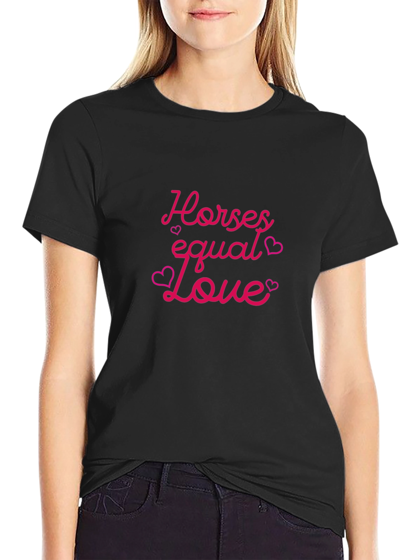 Black Horses Equal Love Graphic Tee view 2