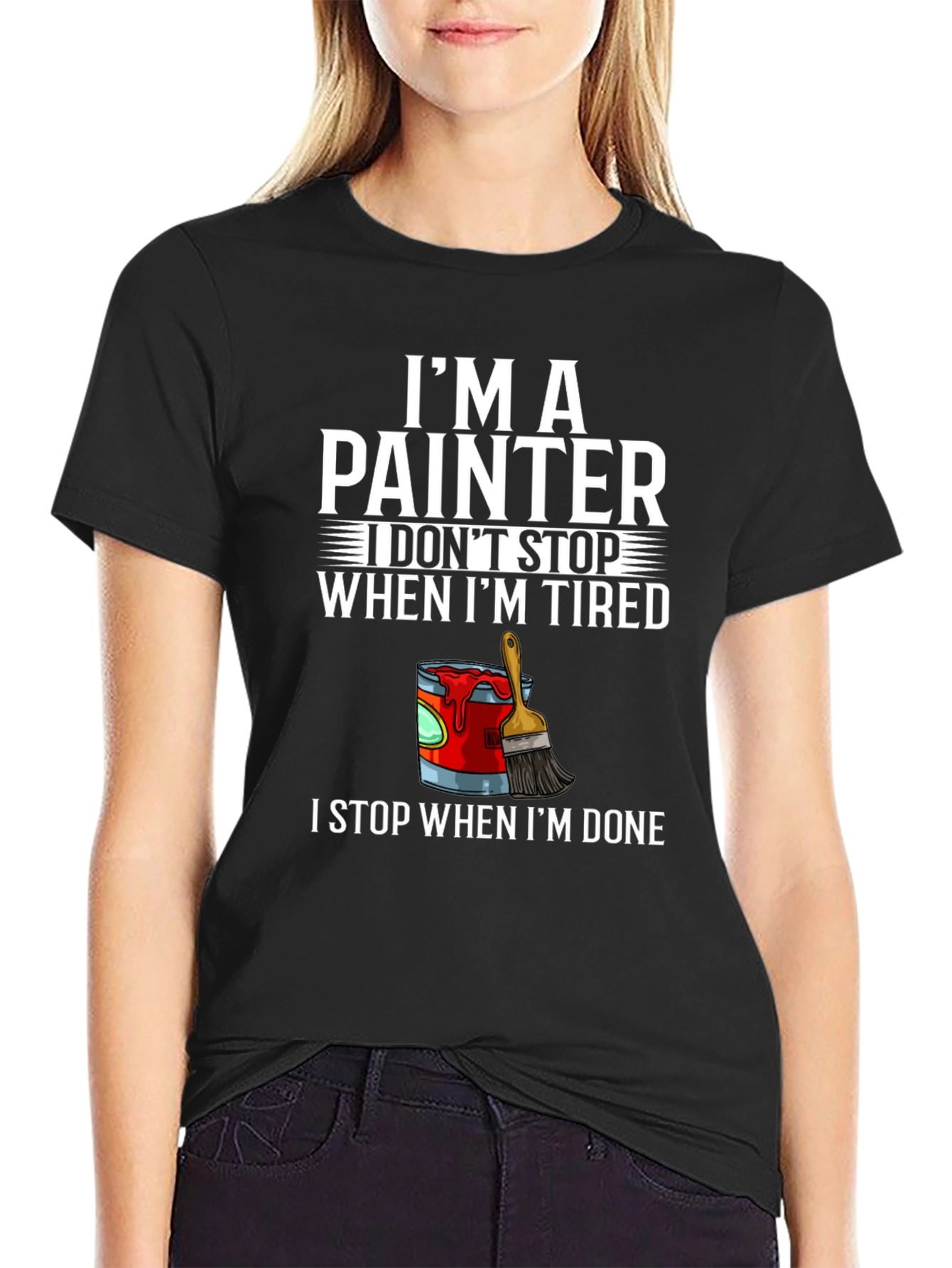 Black I'm A Painter T-Shirt - Funny Graphic Tee view 2