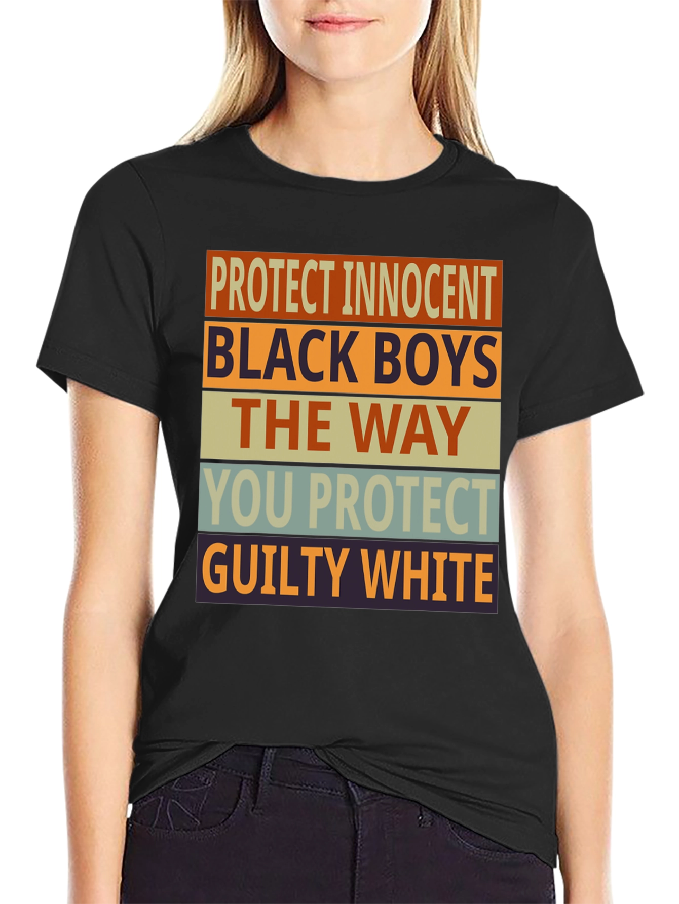 Black Protect Innocent Black Boys Graphic Tee view 2