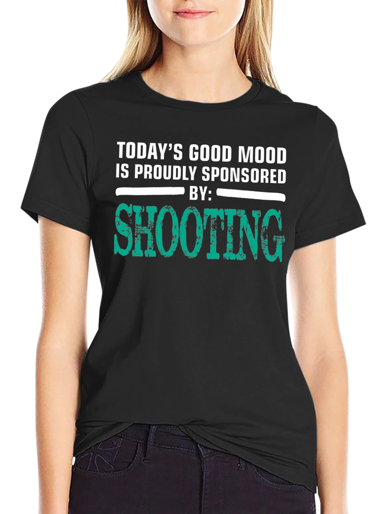 Black Shooting Sponsored T-Shirt - Good Mood Tee view 2