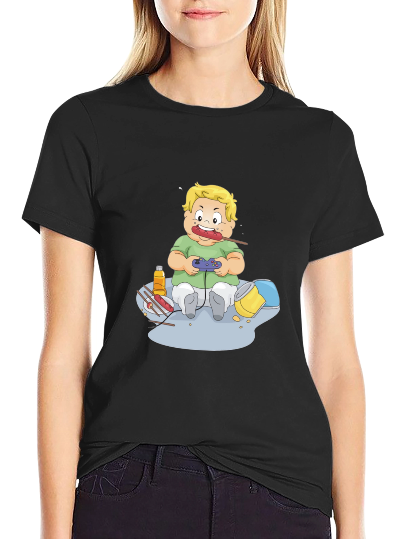 Black Gamer Baby Black T-Shirt view 2