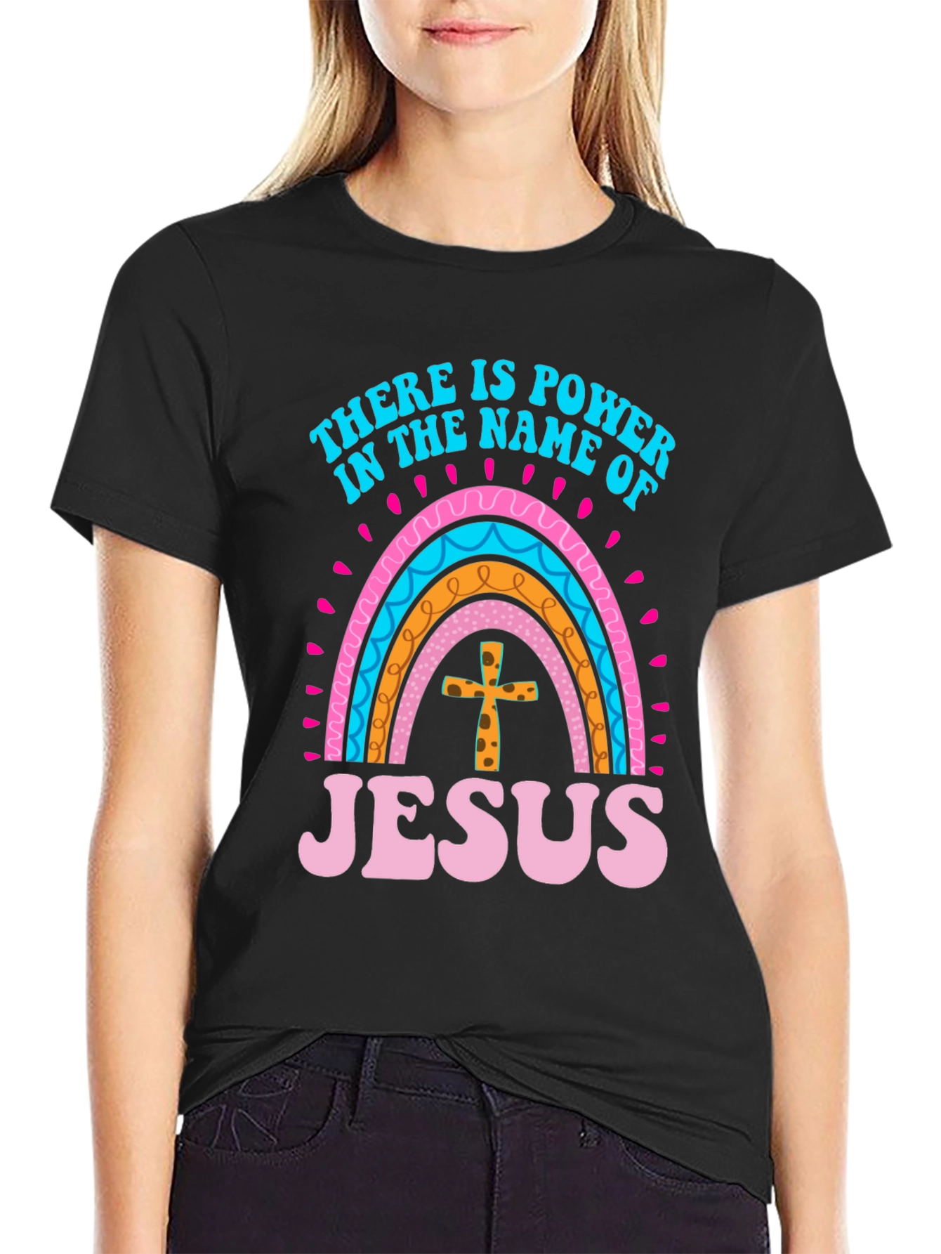 Black Power in the Name of Jesus Graphic Tee view 2