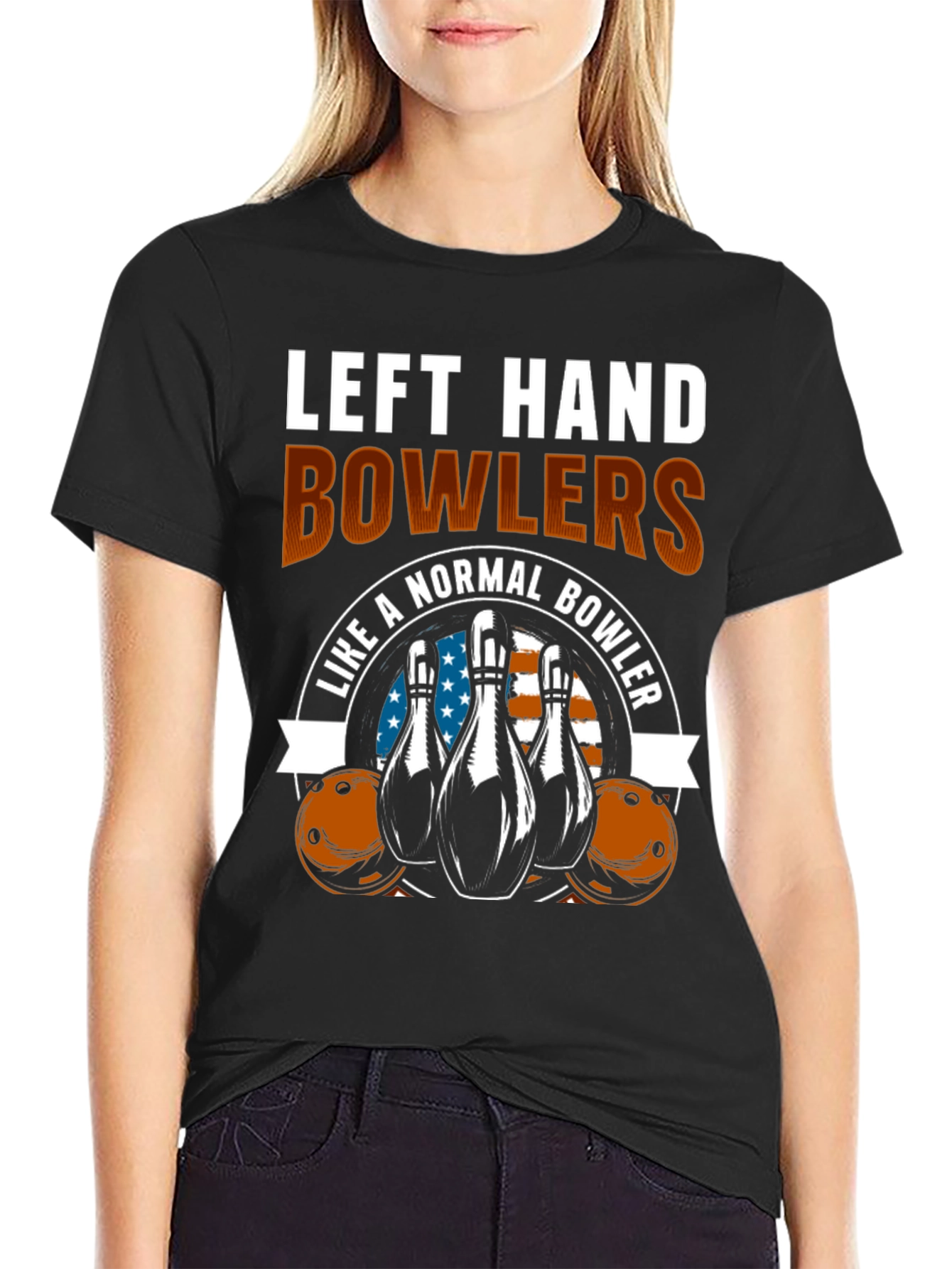 Black Left Hand Bowlers T-Shirt view 2