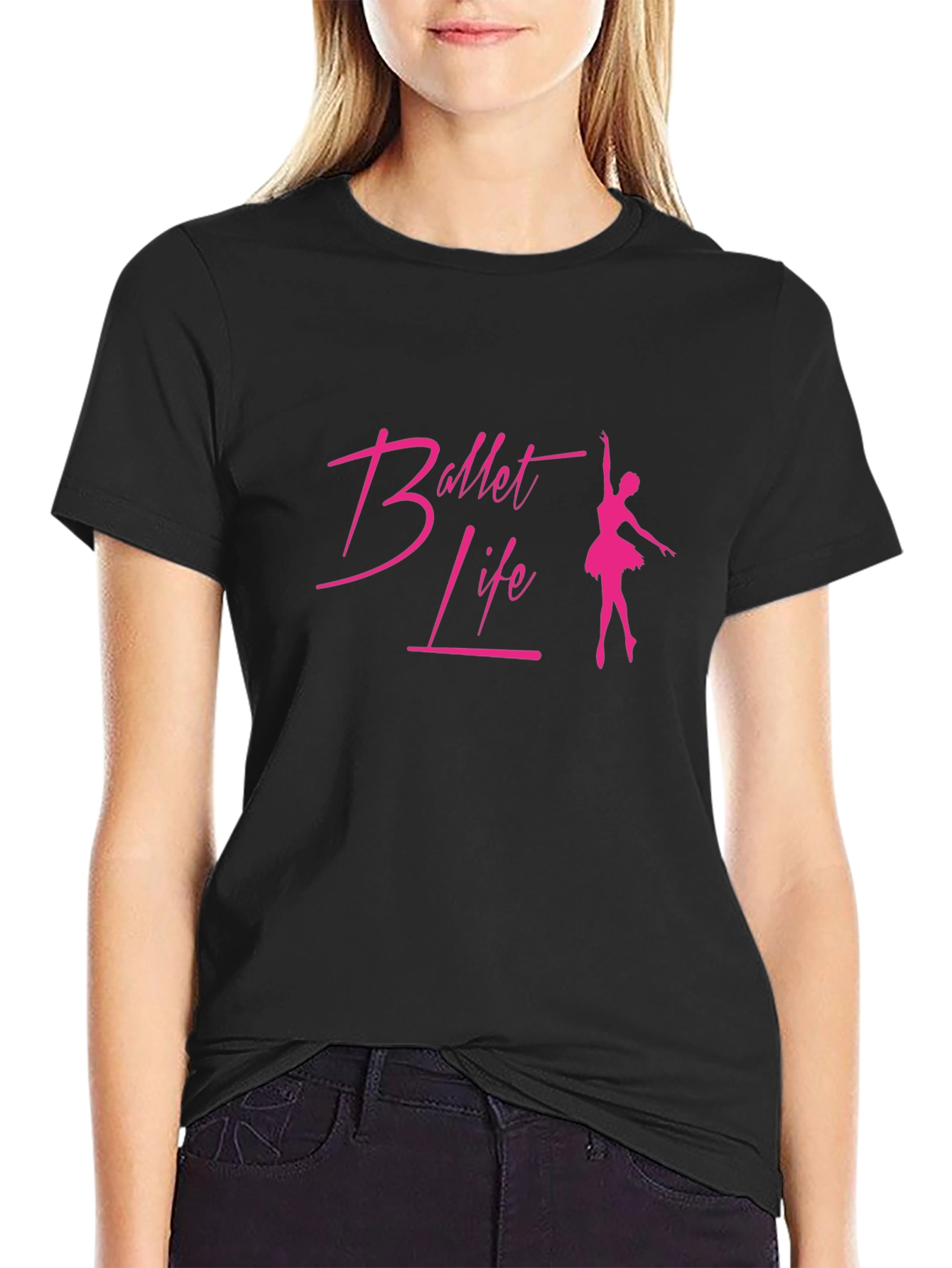 Black Ballet Life Graphic Tee - Stylish Dance Shirt view 2