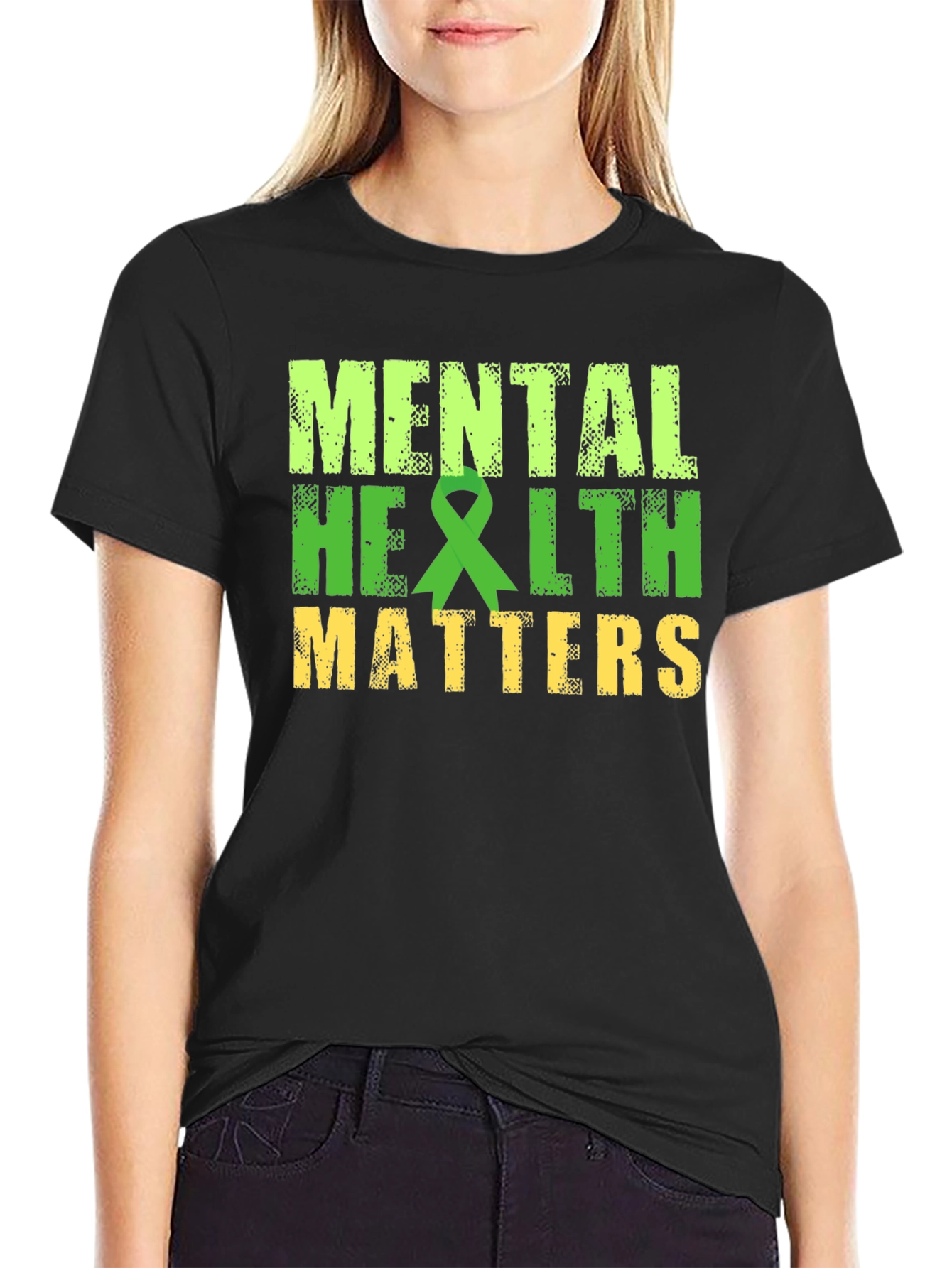 Black Mental Health Matters Graphic T-Shirt  view 2