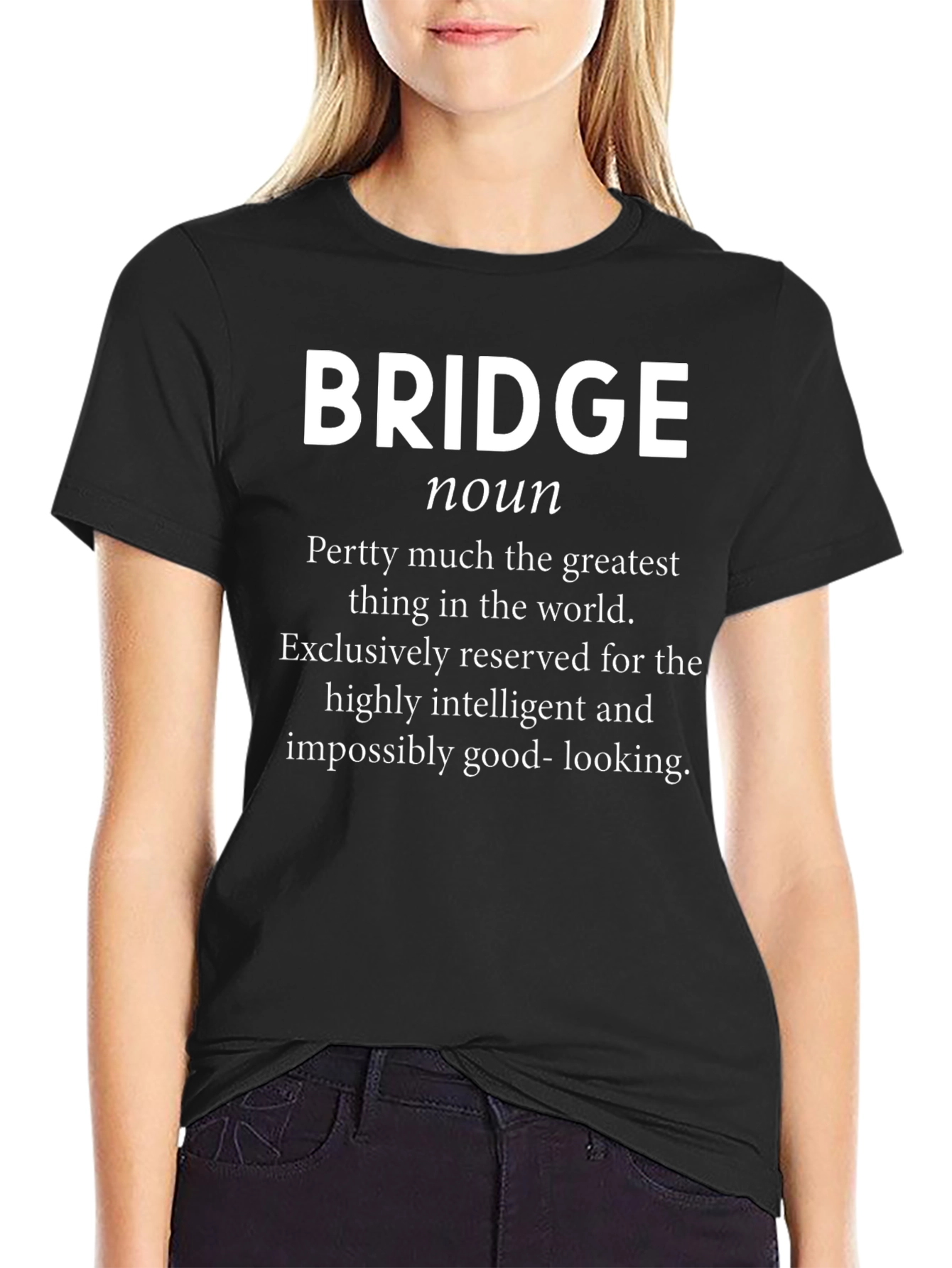 Black Bridge Noun Funny Graphic T-Shirt view 2