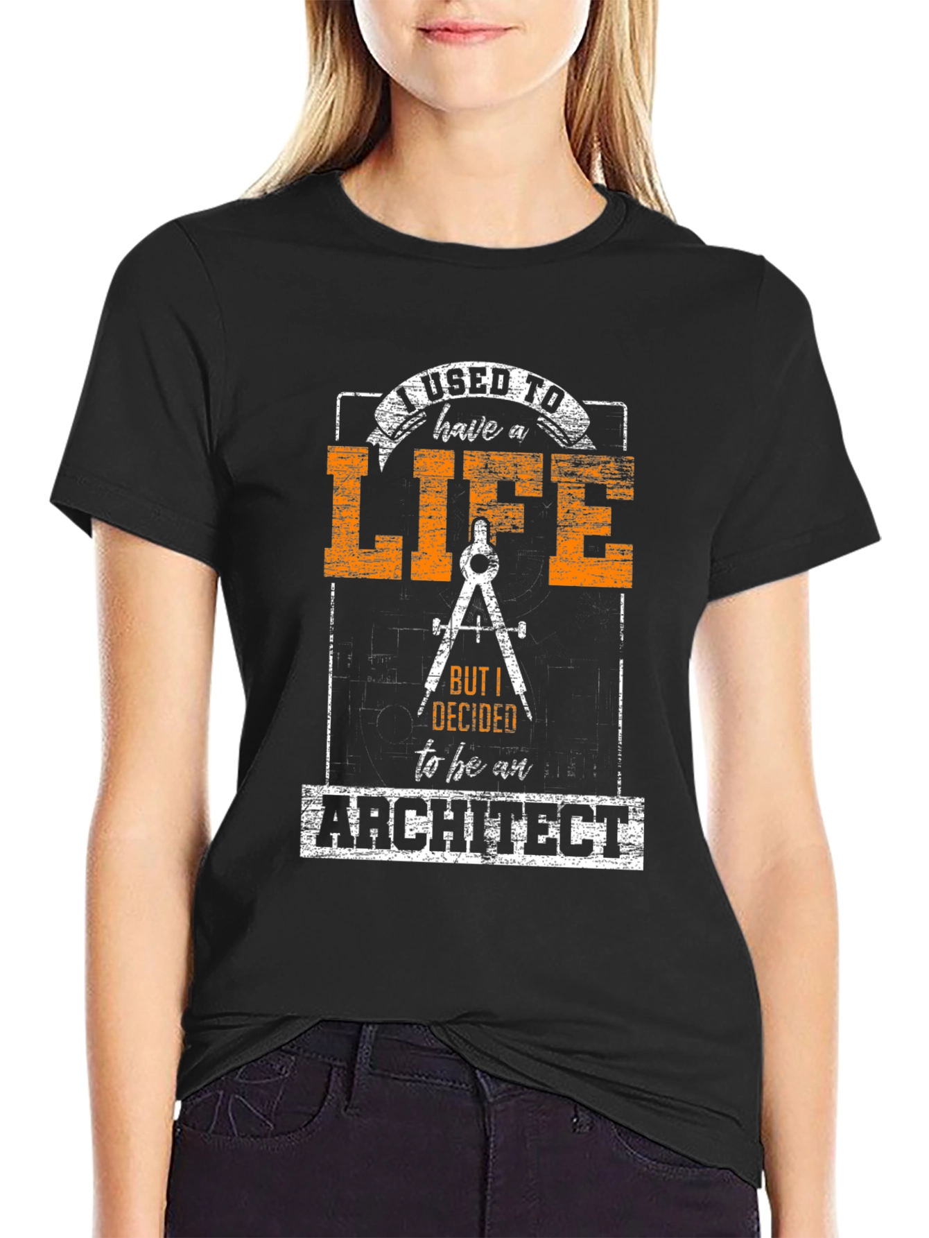 Black Architect T-Shirt: I Used To Have A Life view 2