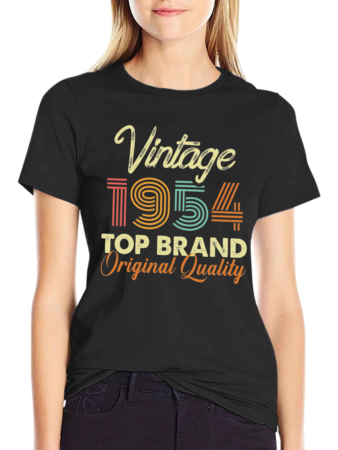 Black Vintage 1954 T-Shirt, Top Brand Original Quality view 2