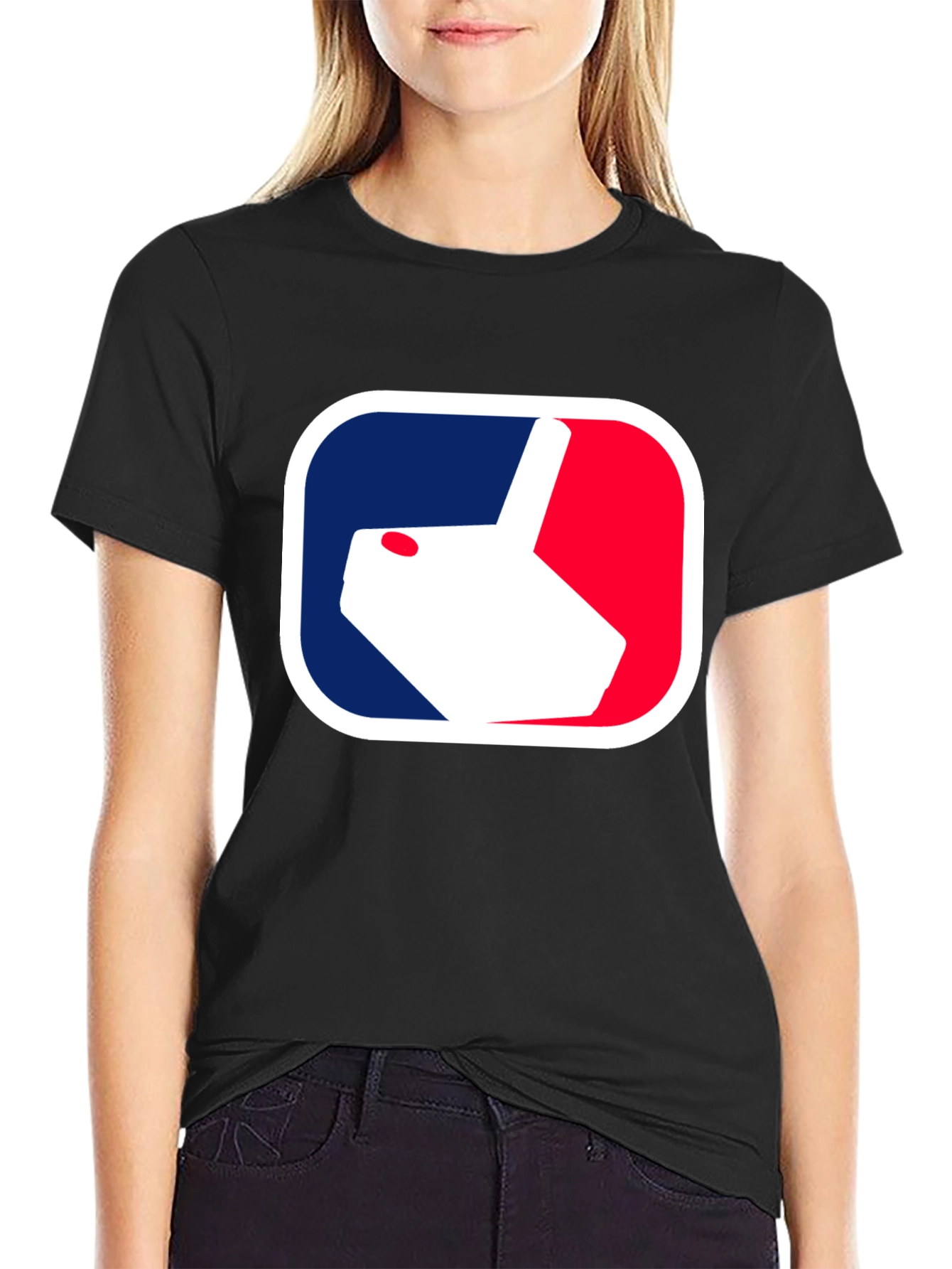 Black MLB Dog Logo Black Cotton T-Shirt view 2