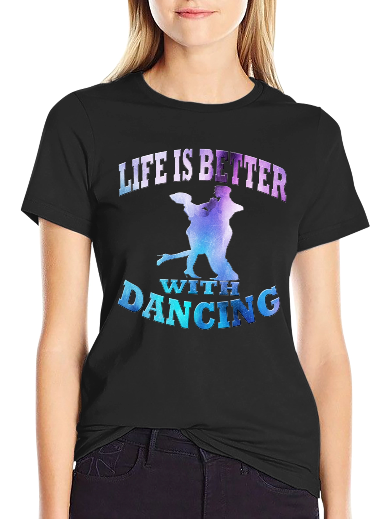 Black Life is Better with Dancing Graphic Tee view 2