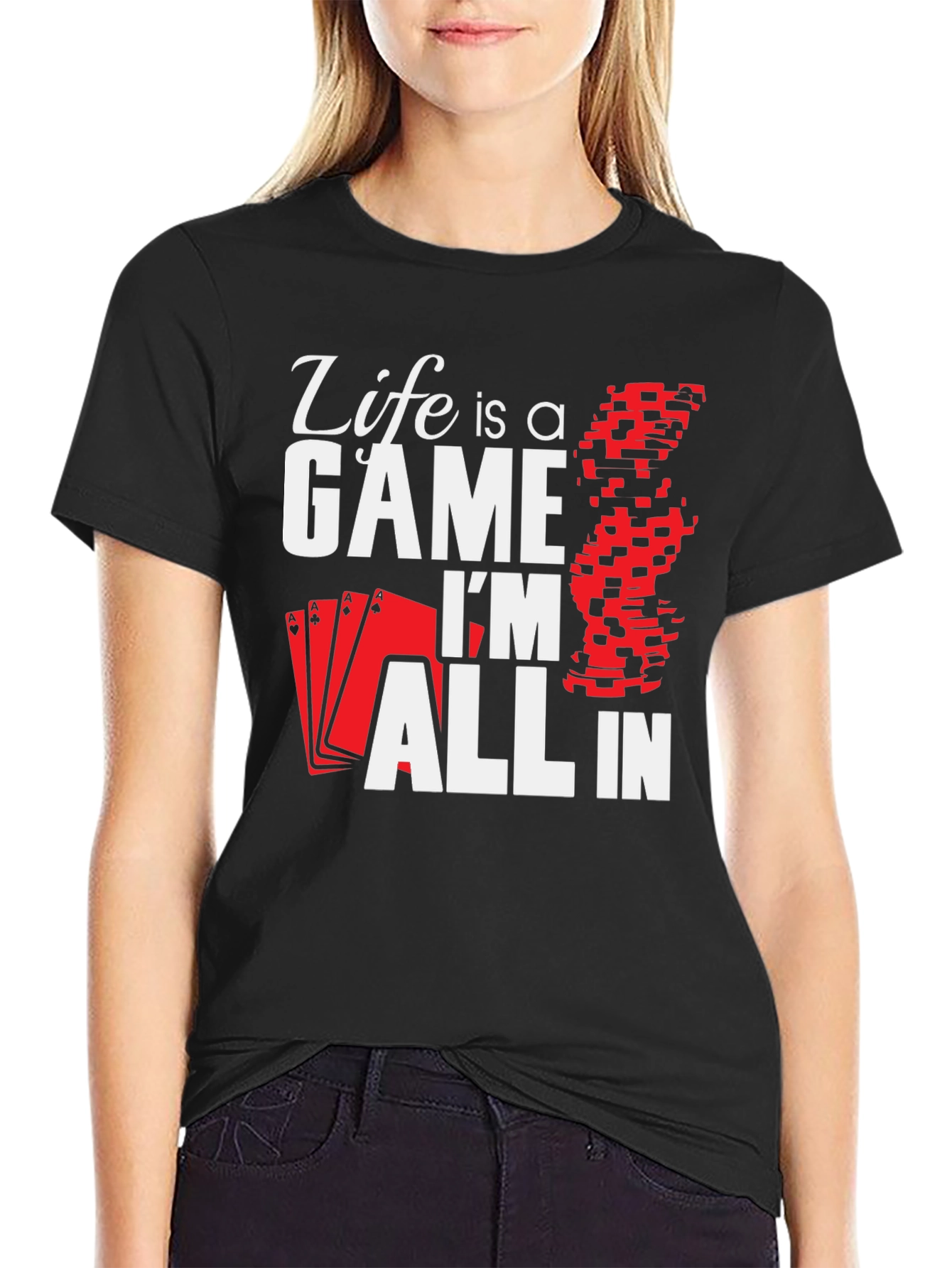 Black Life is a Game - Poker T-Shirt view 2