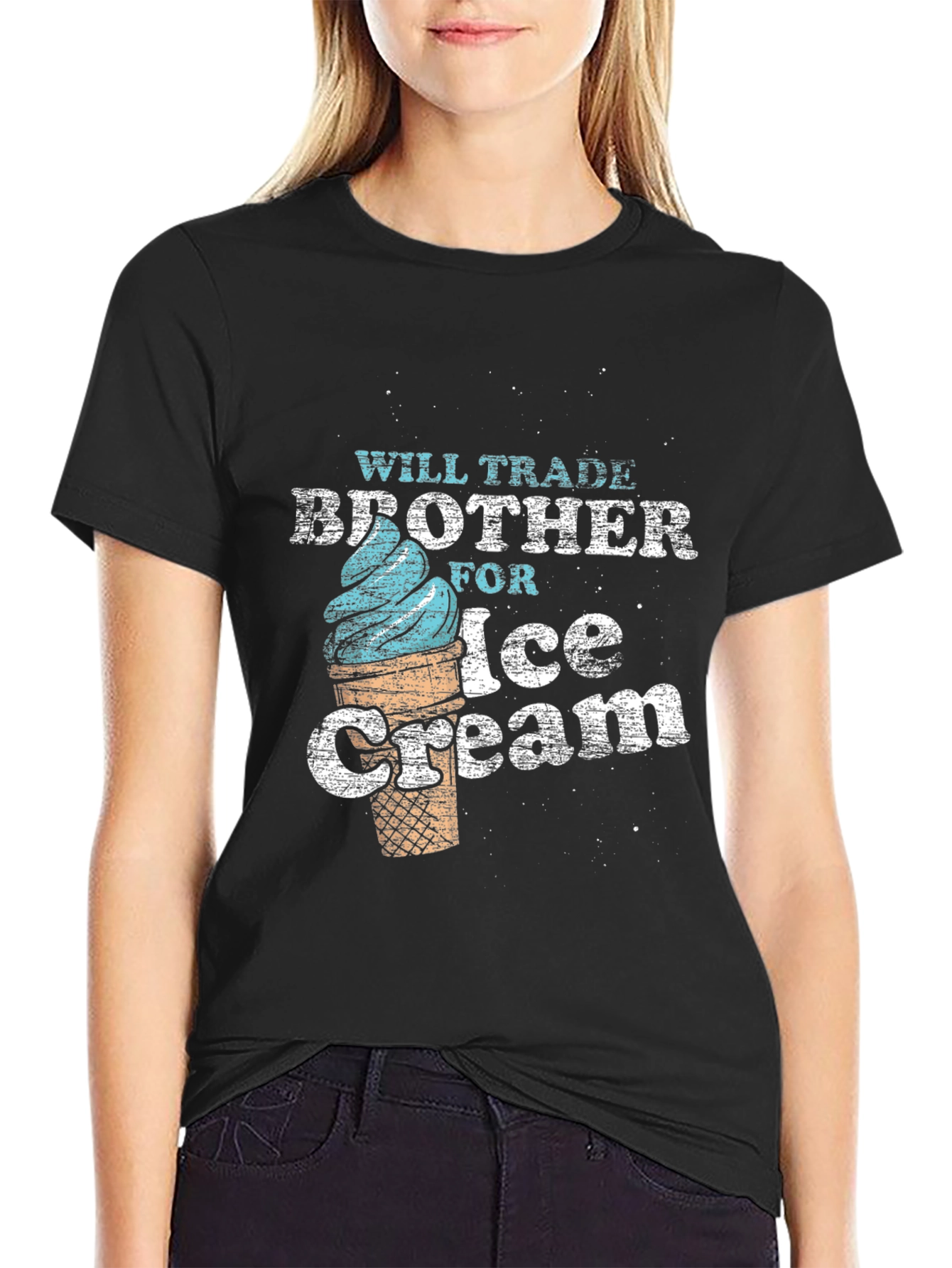 Black Will Trade Brother For Ice Cream T-Shirt view 2
