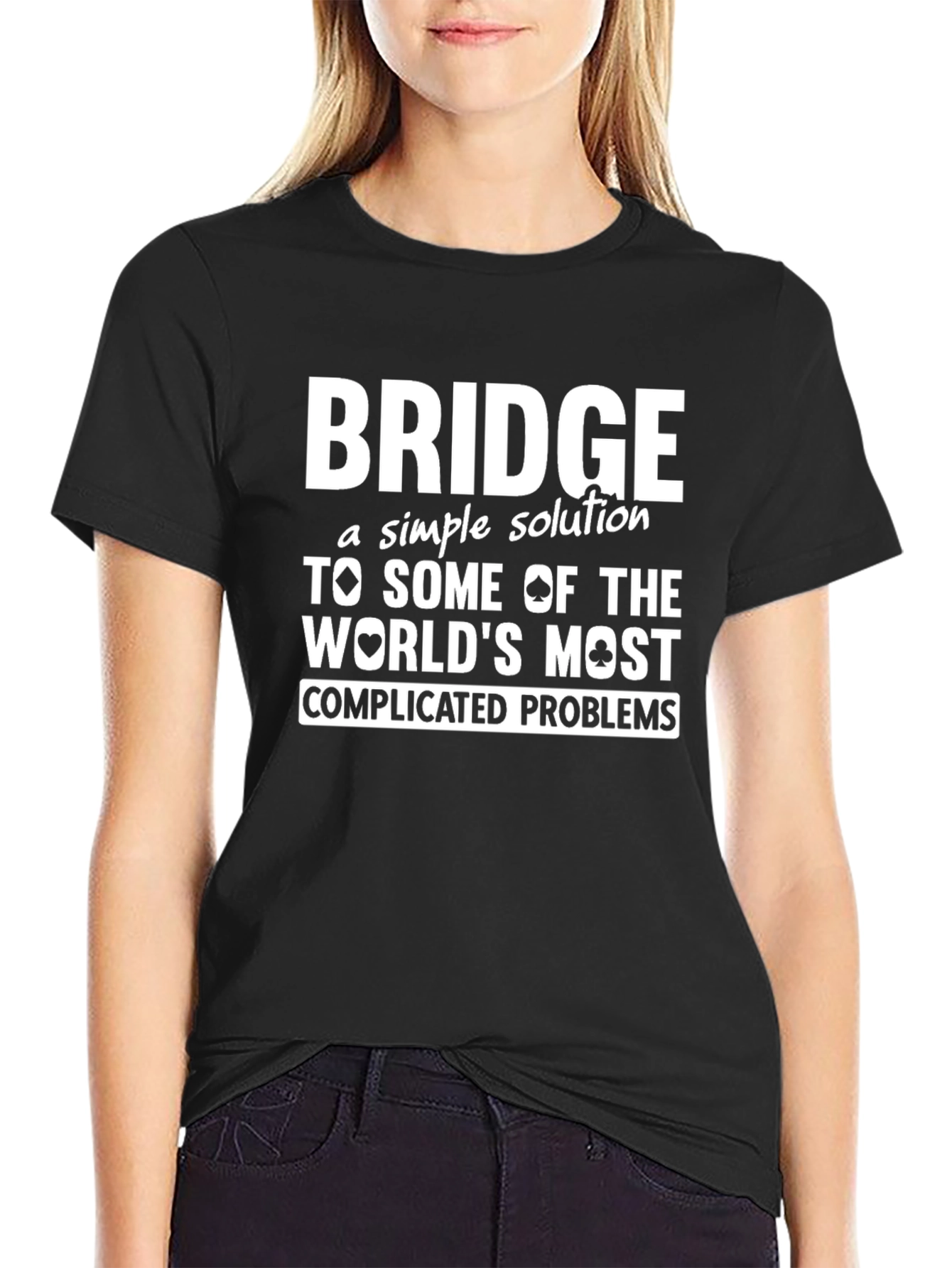 Bridge Card Game Graphic T-Shirt - Simple Solution - 2