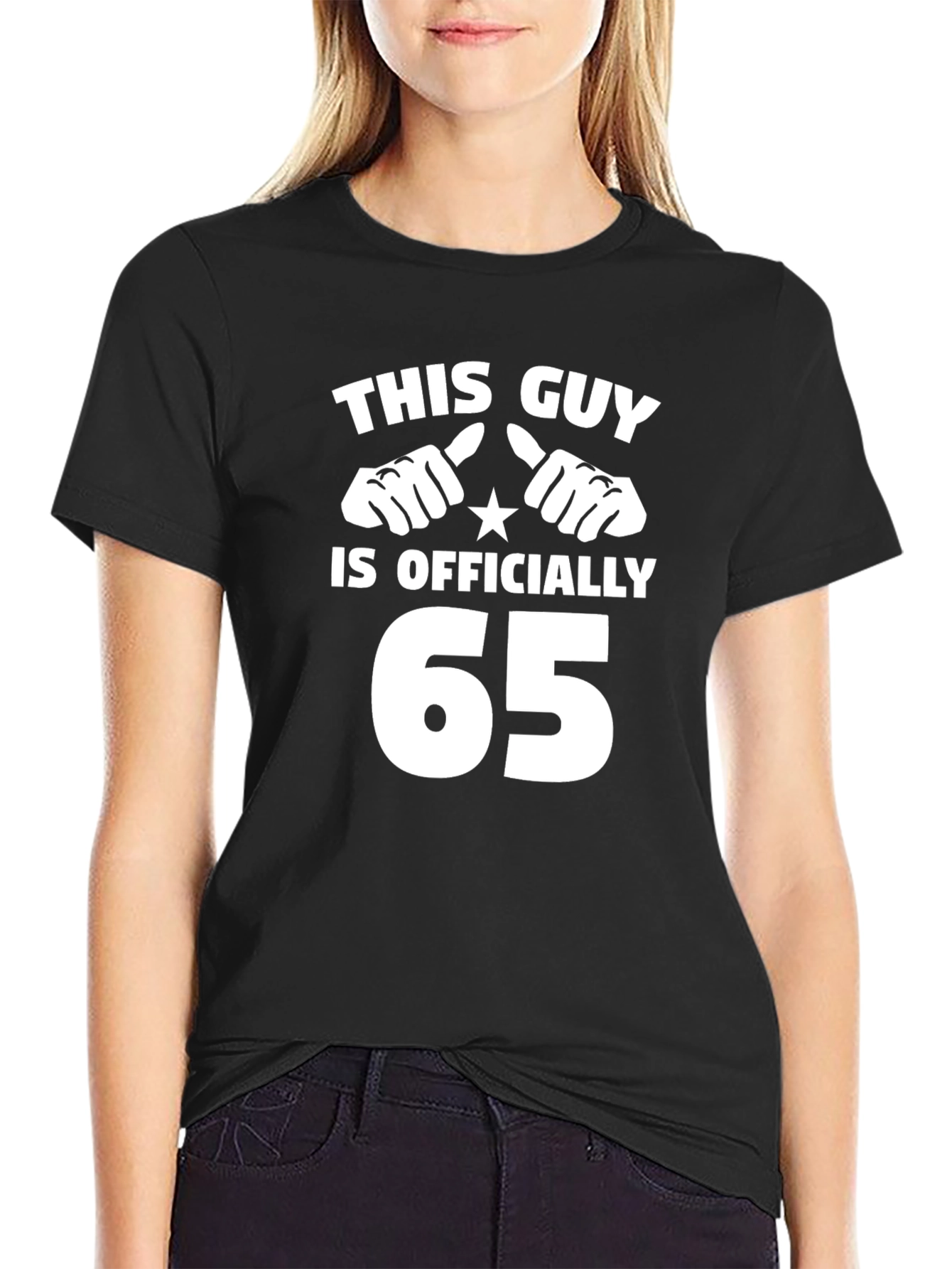 Black Funny 65th Birthday T-Shirt view 2