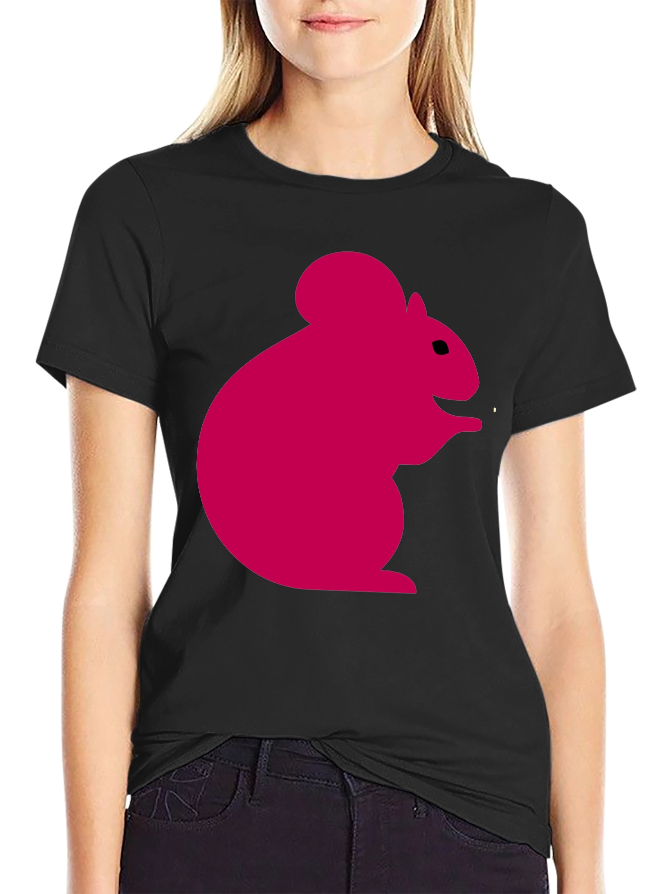 Pink Squirrel Graphic Tee - Men's Black T-Shirt - 2