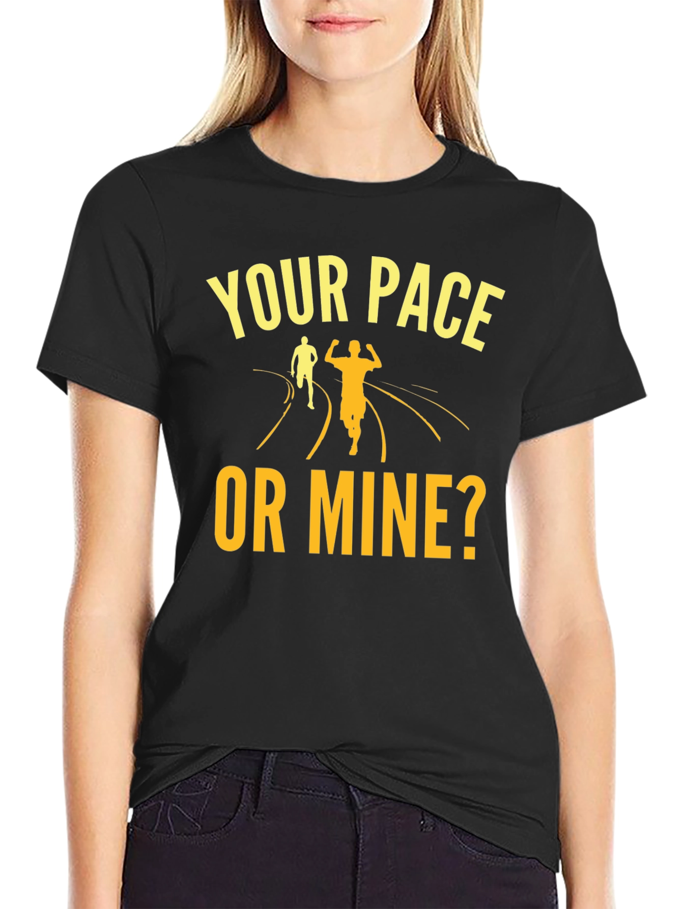 Your Pace Or Mine? Running Graphic Tee - 2