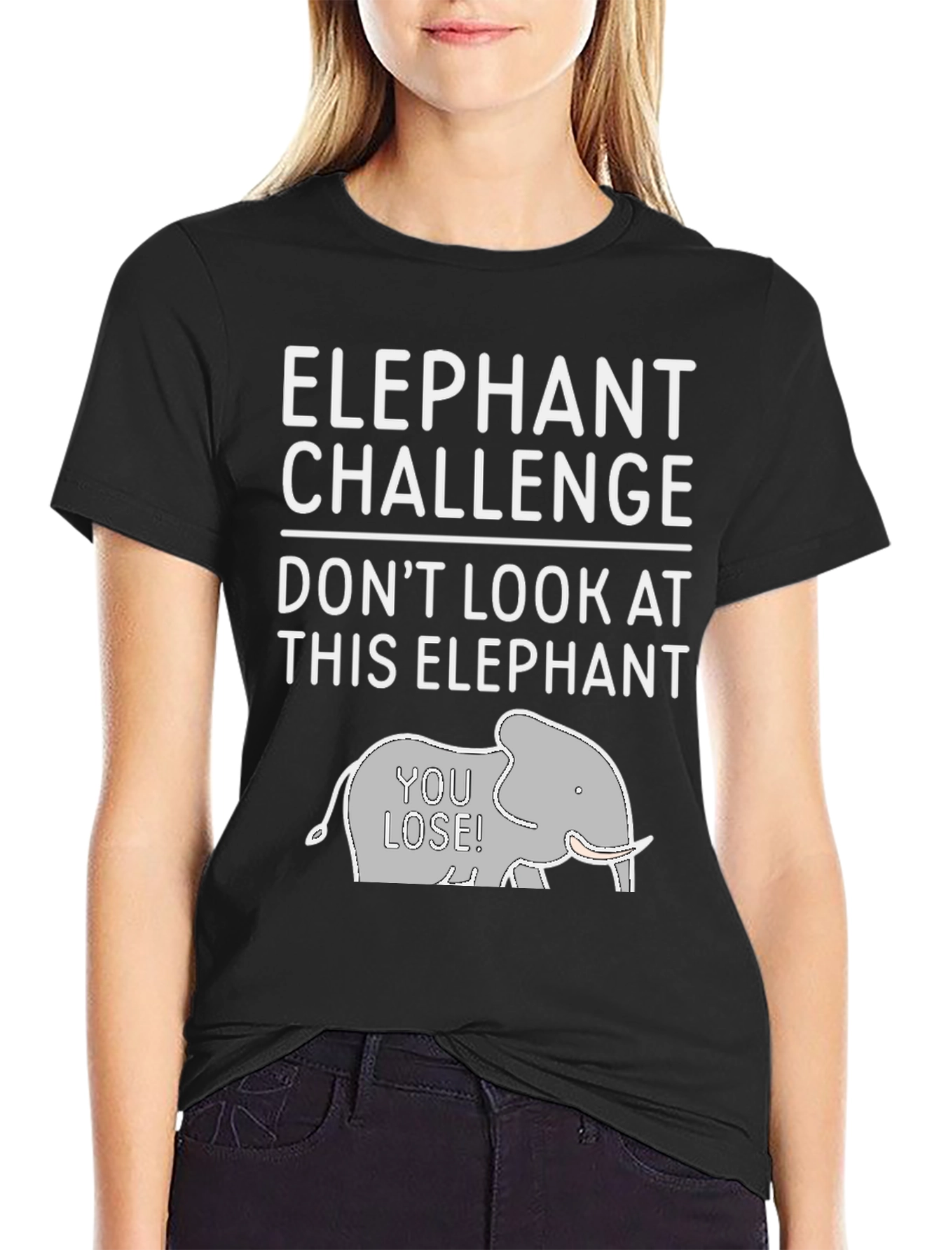 Black Elephant Challenge Graphic Tee - Don't Look! view 2