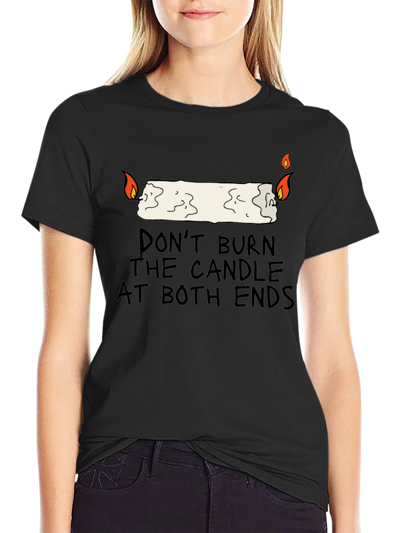 Don't Burn the Candle at Both Ends Graphic Tee - 2