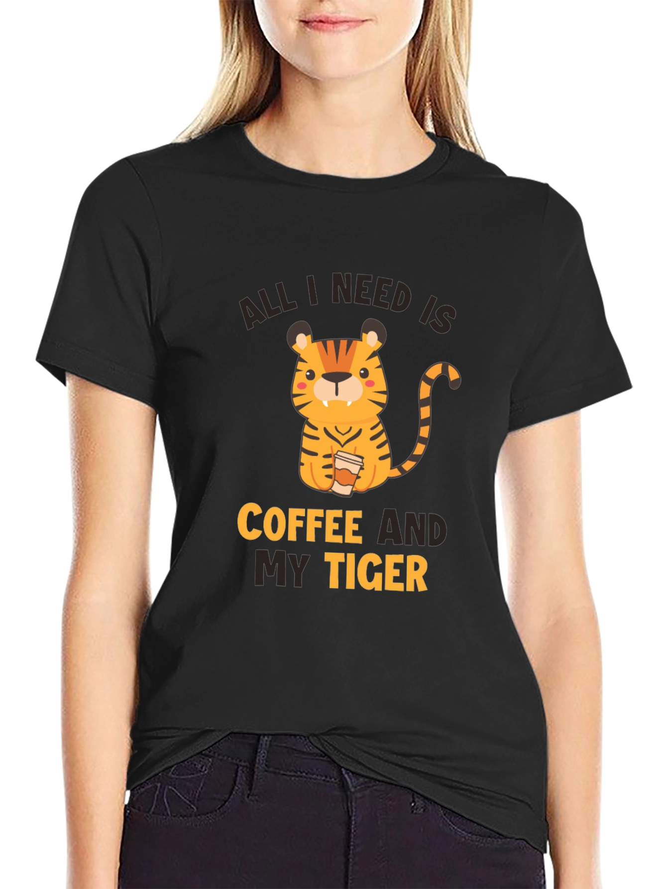 Black Coffee and My Tiger Graphic Tee view 2