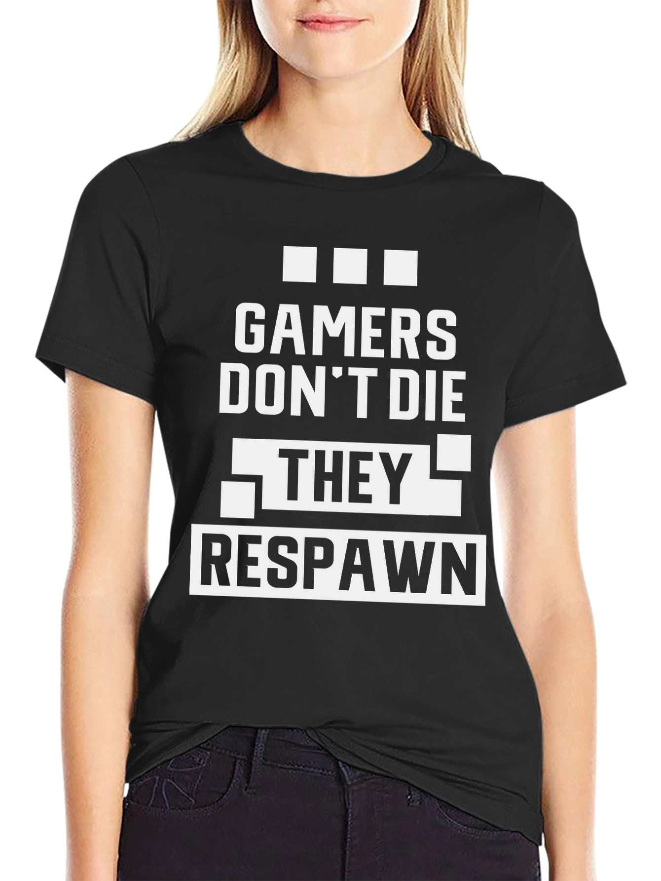 Black Gamers Don't Die, They Respawn T-Shirt view 2