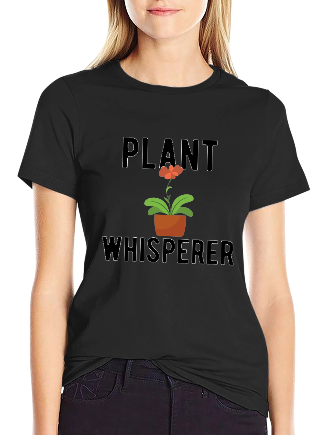 Black Plant Whisperer Graphic T-Shirt view 2