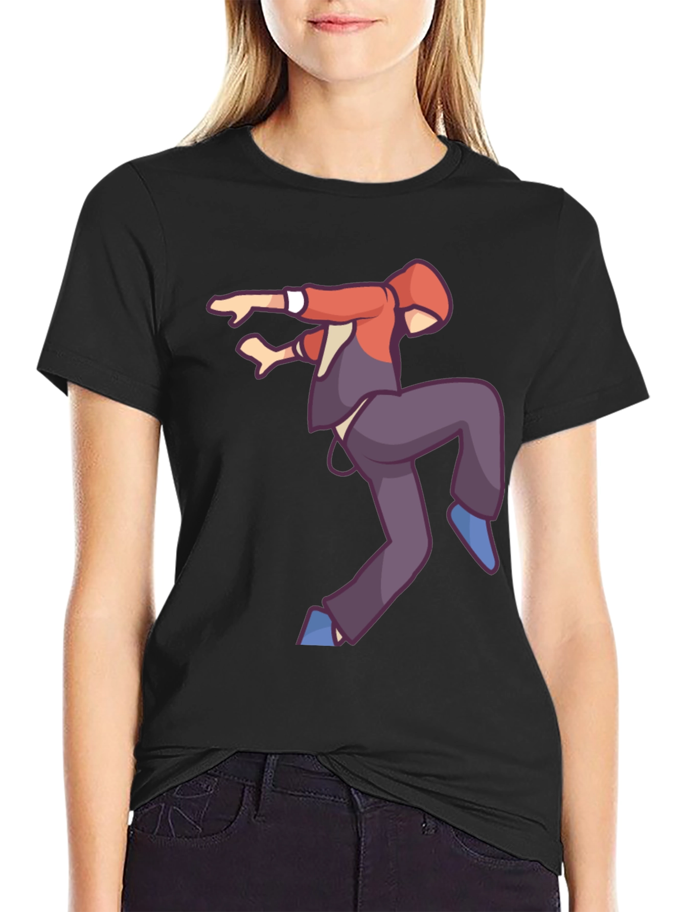 Black Cool Graphic T-Shirt - Street Dancer Design view 2