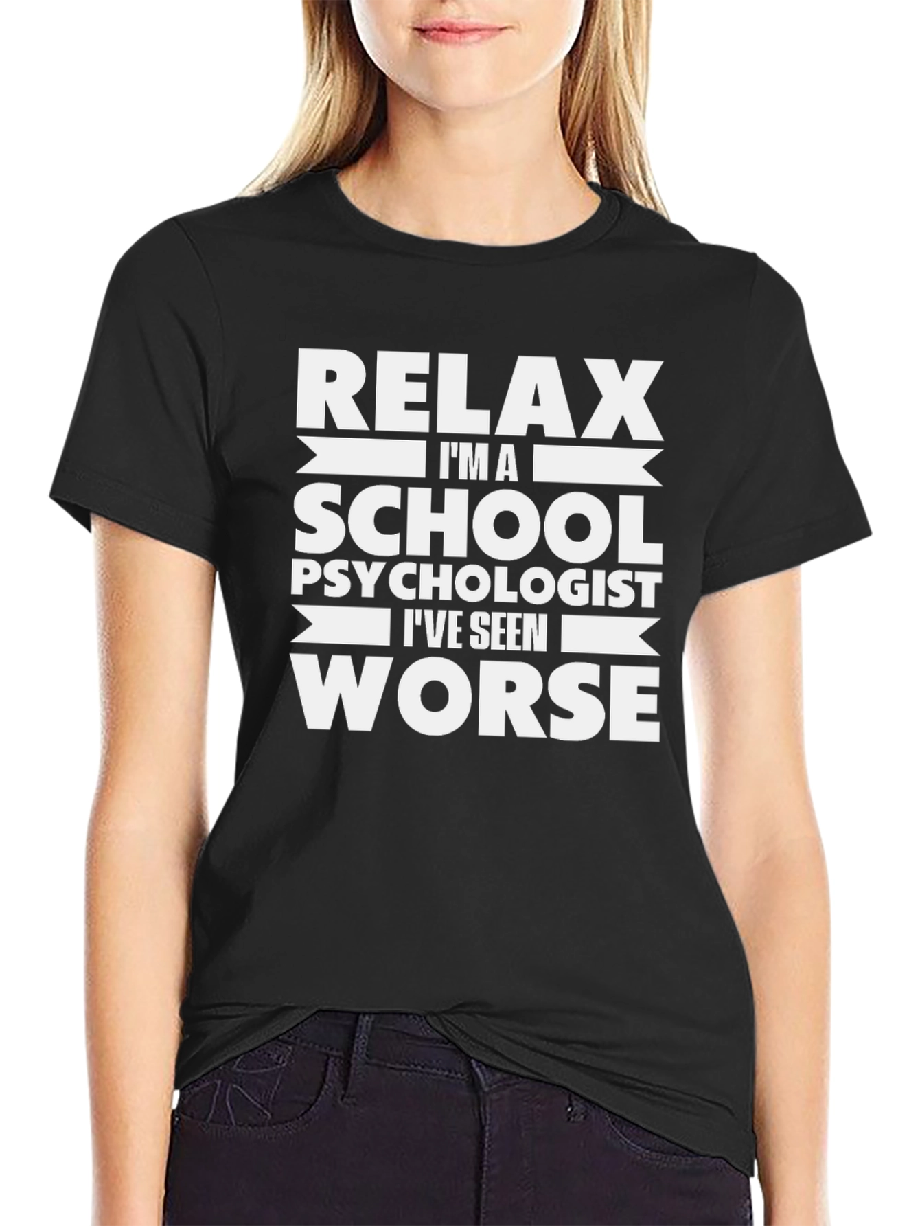 Black Relax, I'm a School Psychologist T-Shirt view 2