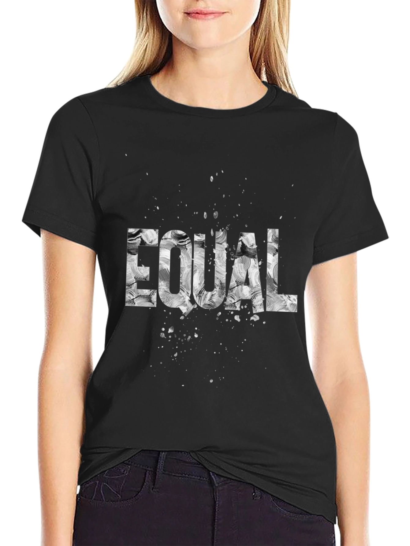 Black Equal Graphic T-Shirt - Black view 2