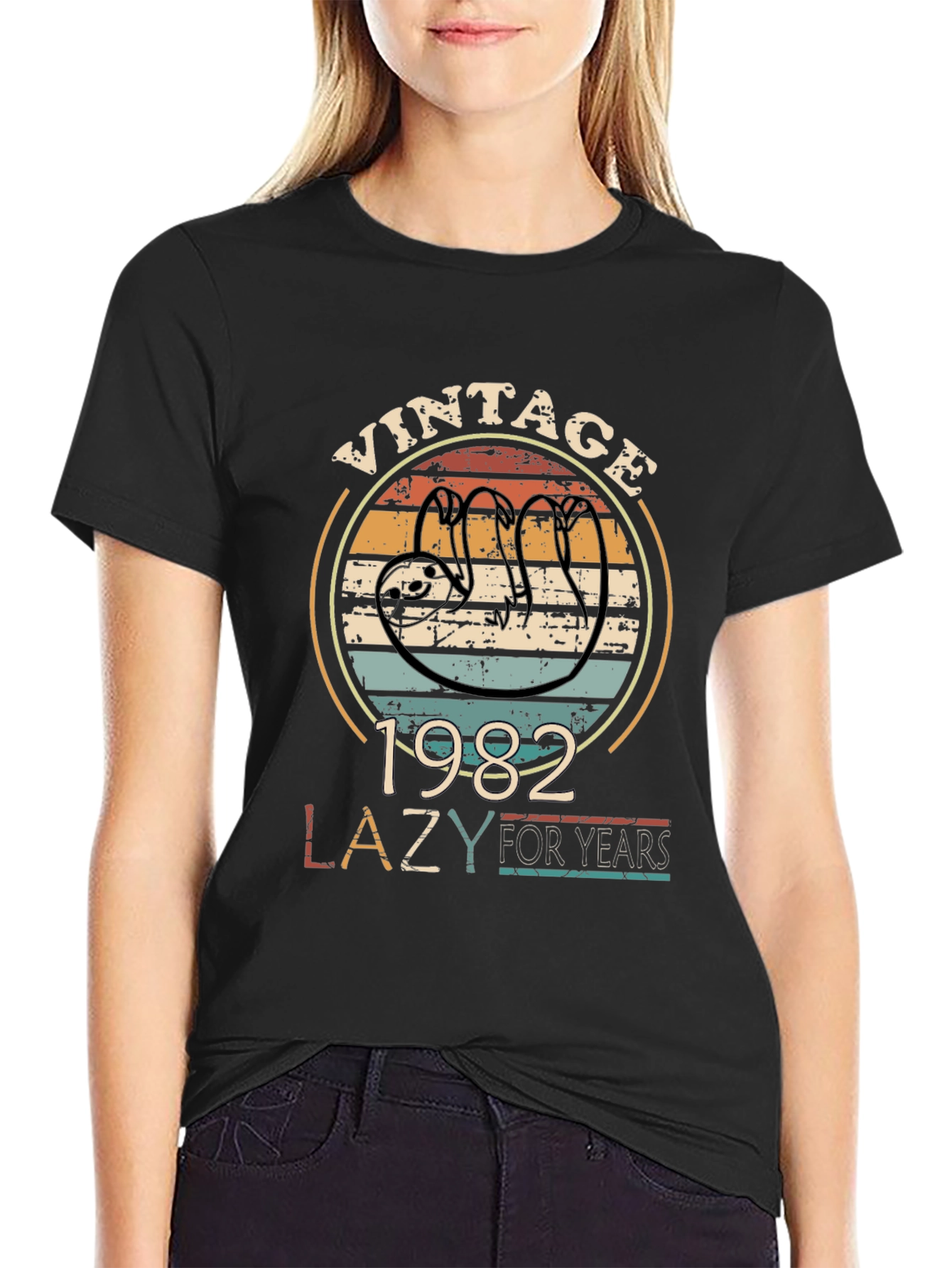 Vintage 1982 Lazy Sloth T-Shirt - 40th Birthday Gift - 2