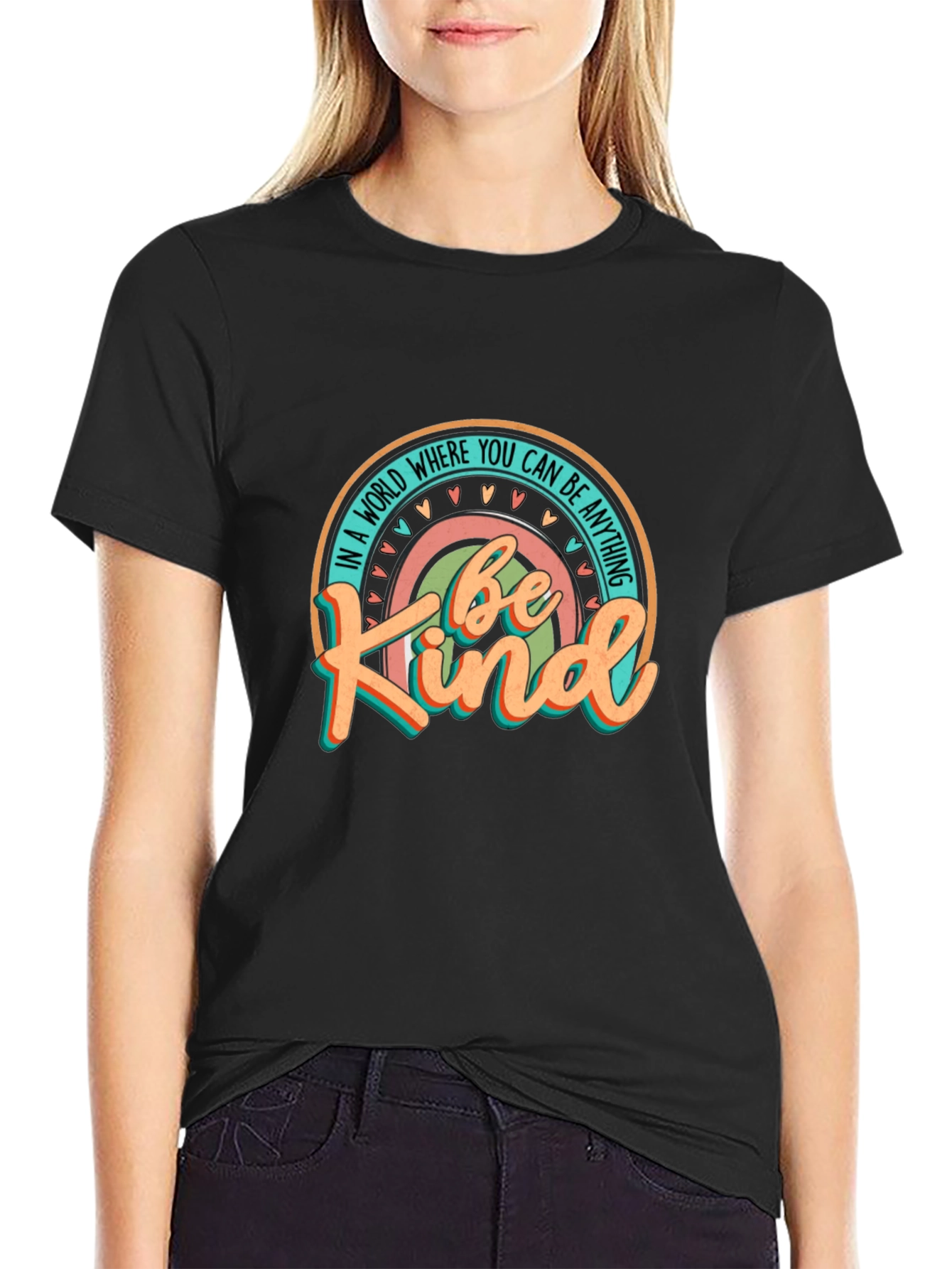 Be Kind Rainbow Graphic Tee - 2