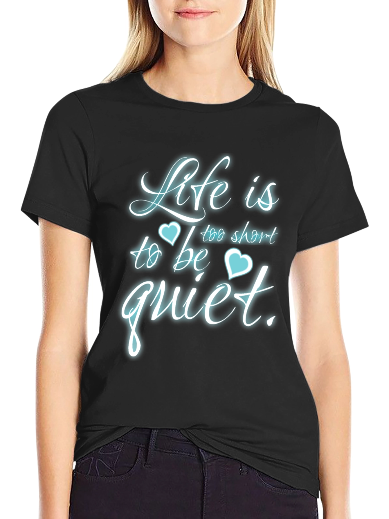 Black Life is Too Short to Be Quiet T-Shirt view 2