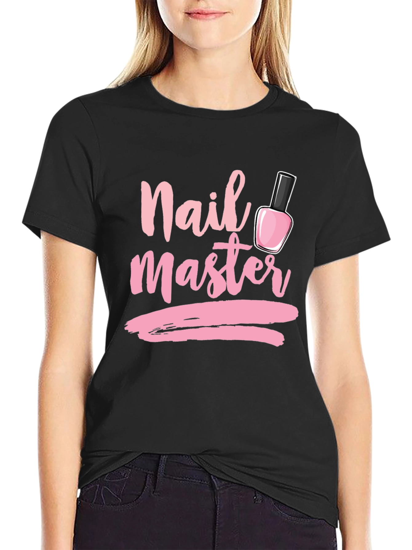 Black Nail Master T-Shirt - Stylish Manicure Design view 2