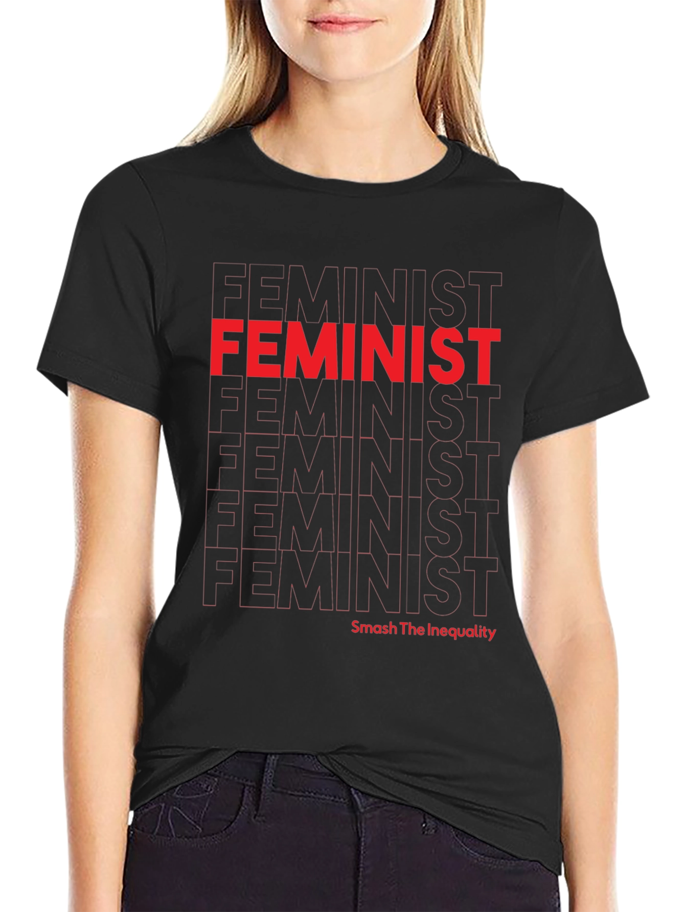 Black Feminist Graphic Tee - Smash Inequality view 2