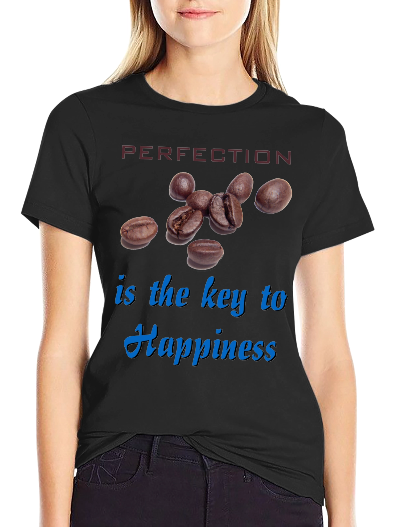 Black Perfection is Key Coffee Graphic Tee view 2