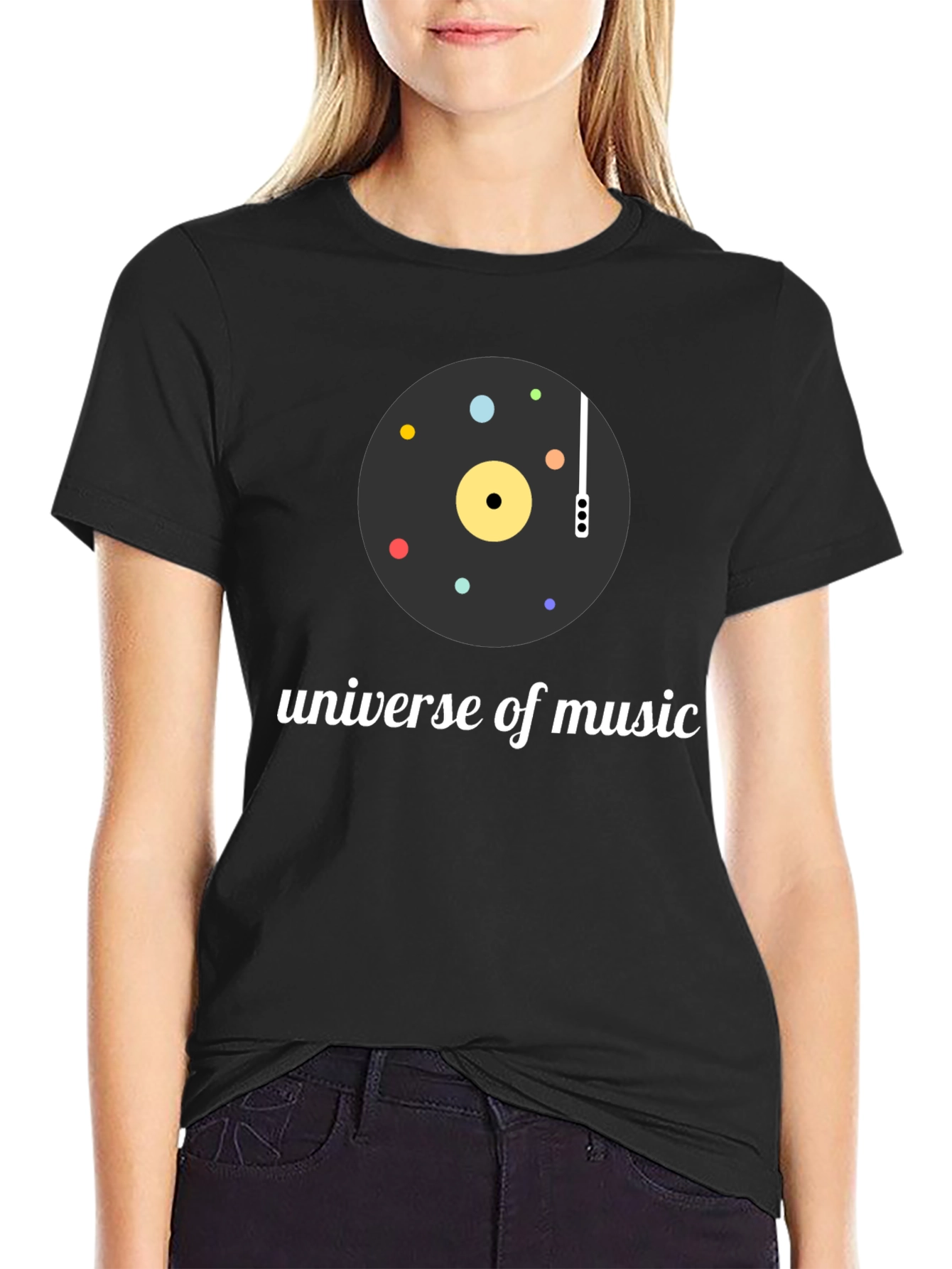 Universe of Music Black Graphic Tee - 2