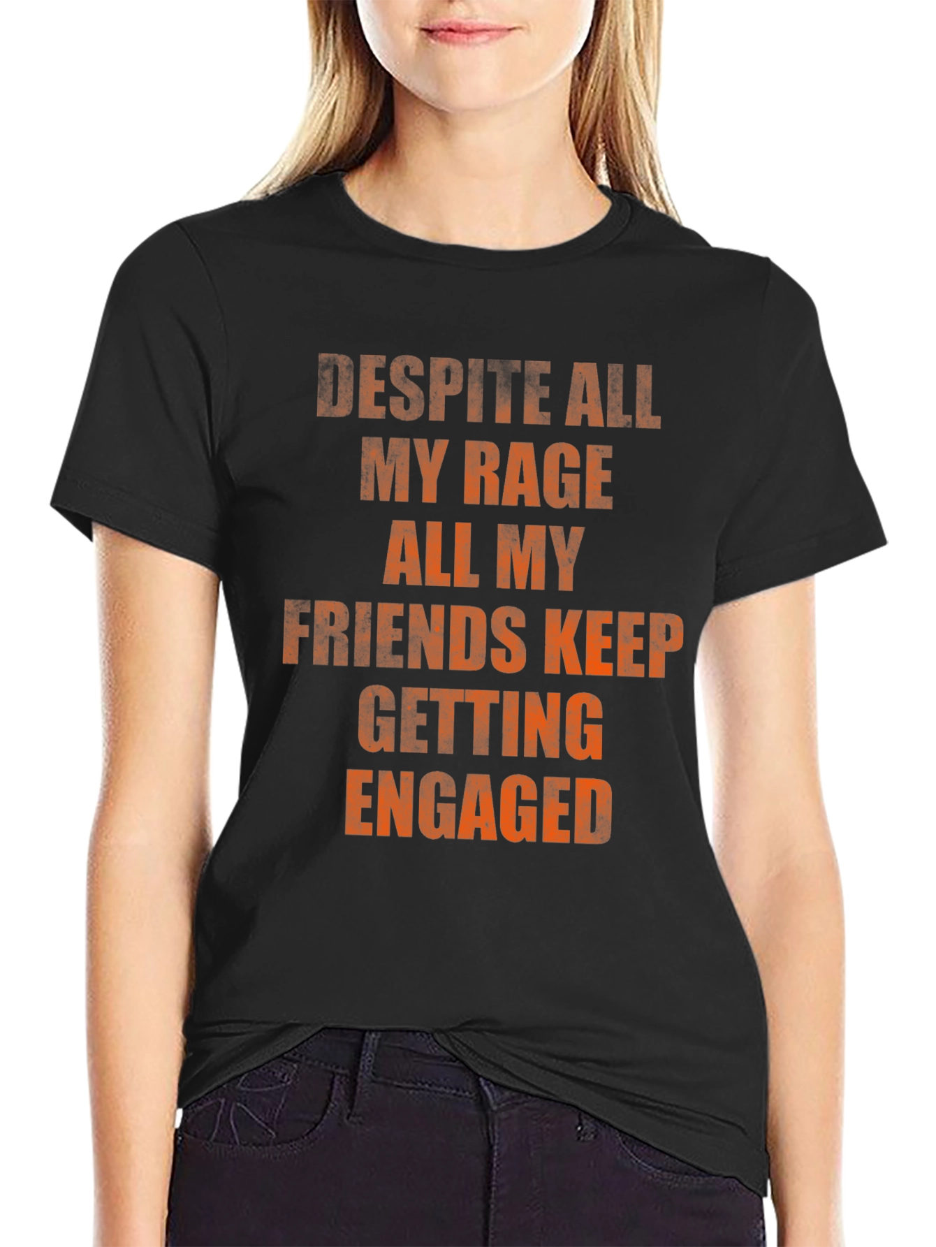 Black Rage Friends Engaged Graphic Tee view 2