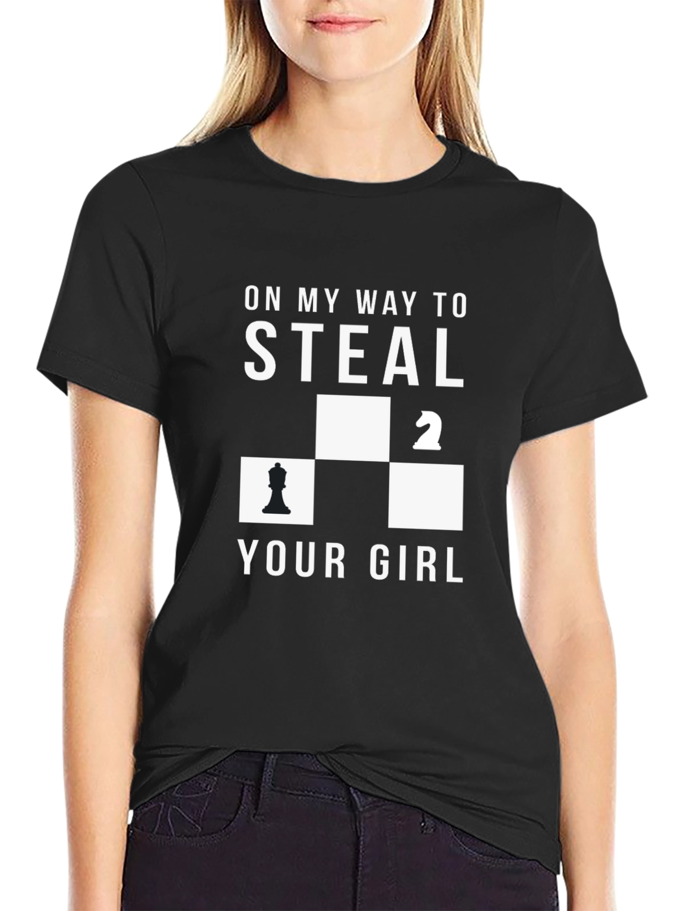 Black Chess Steal Your Girl Graphic Tee view 2