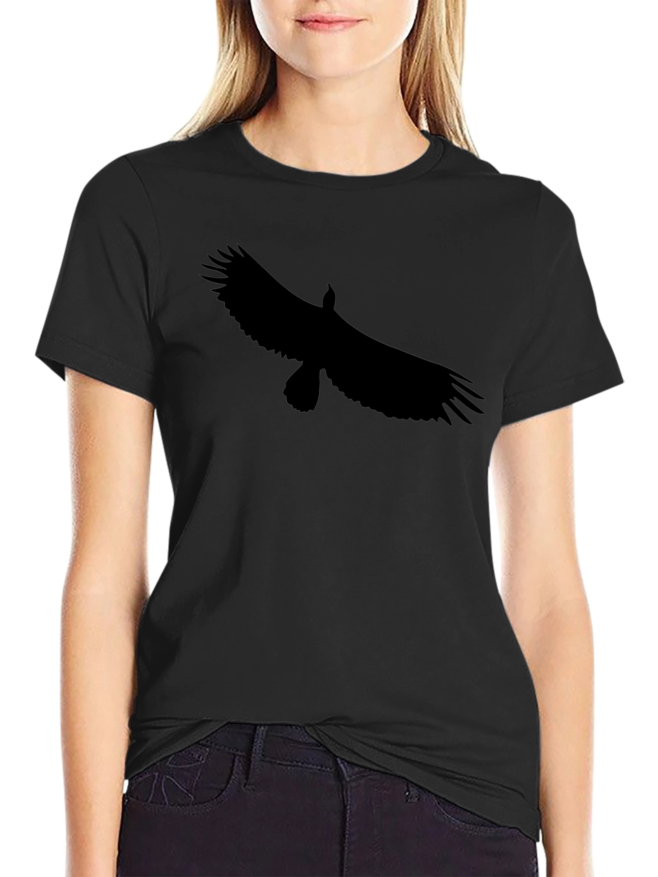 Black Men's Black Eagle Graphic Tee - Stylish Casual Wear view 2